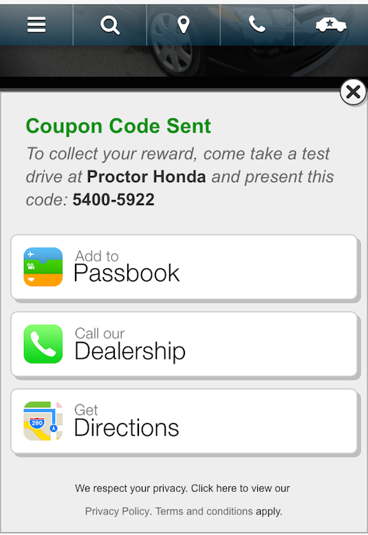 mobile2show delivery option