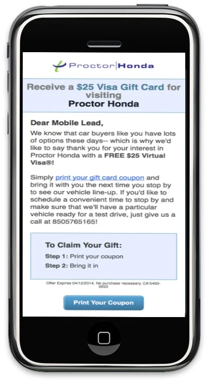 responsive email on iphone