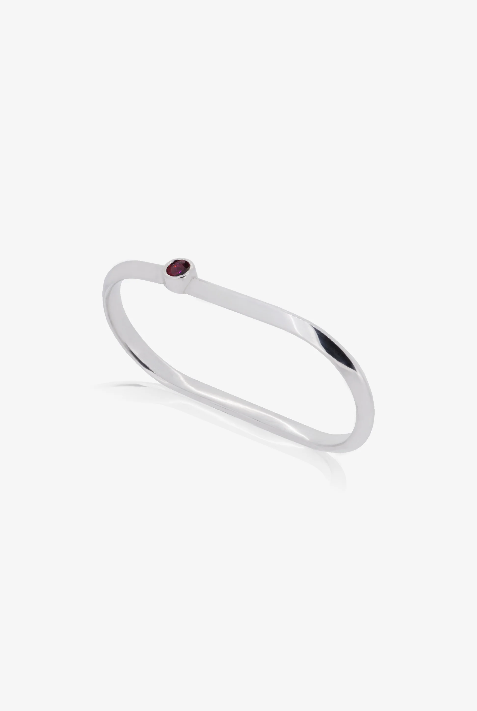 18K Fairtrade White Gold | Rhodolite Garnet