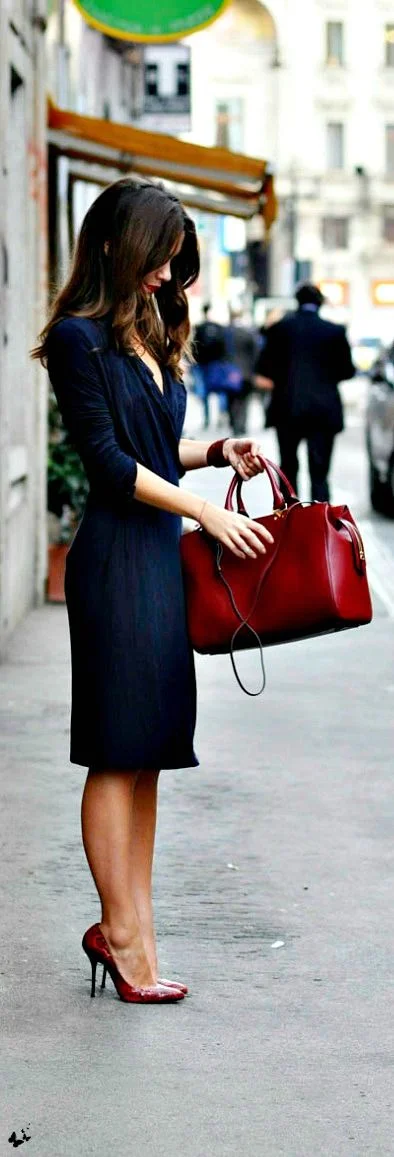red shoes and handbag