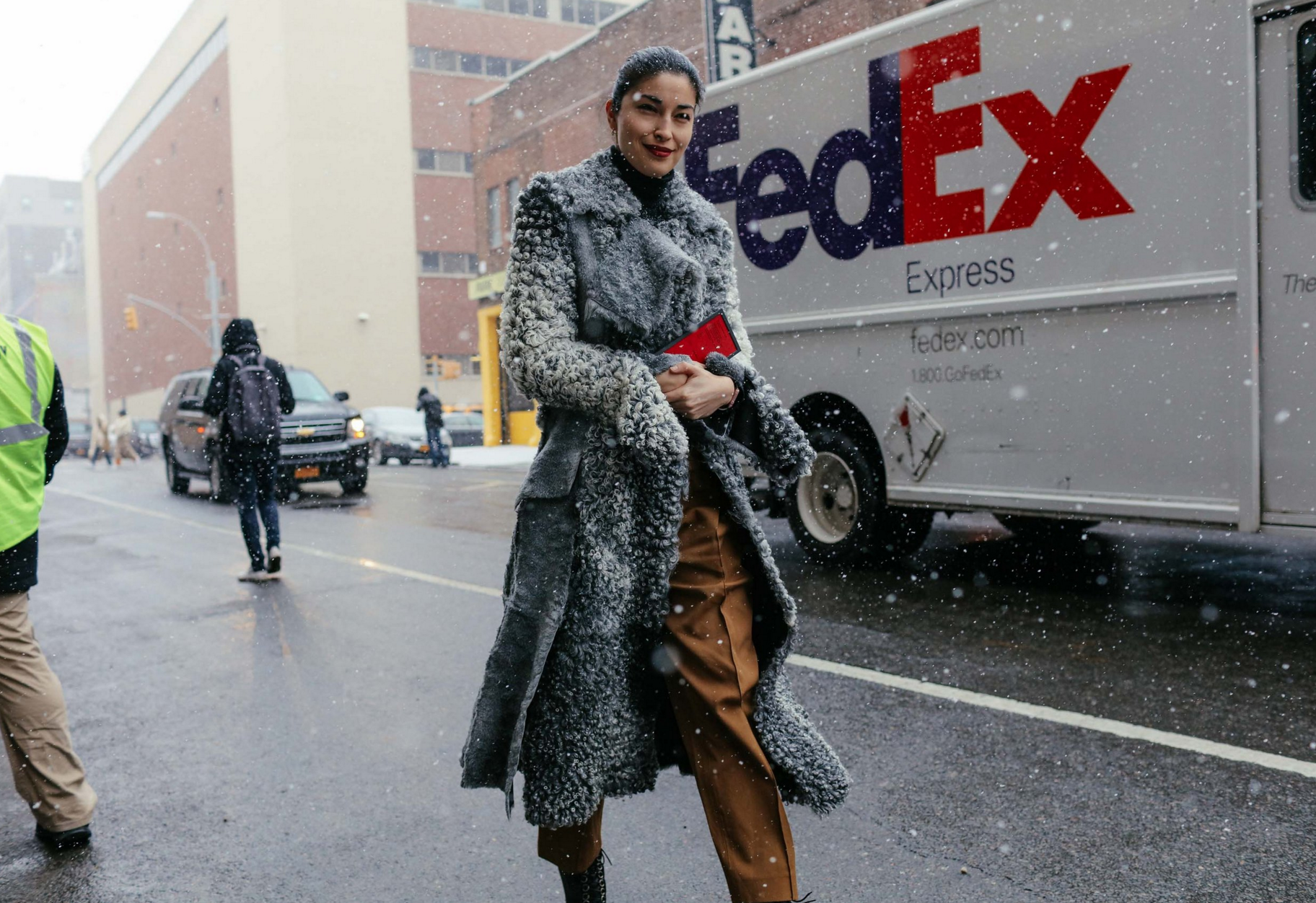 Caroline Issa in a Proenza Shouler coat