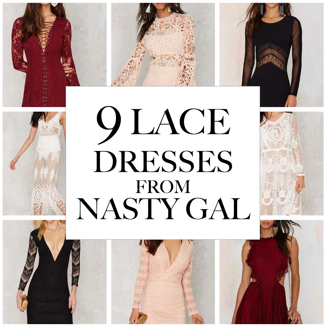 9 LACE DRESSES FROM NASTY GAL