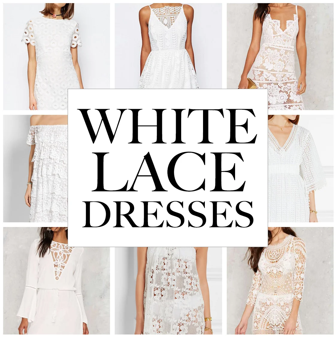 WHITE LACE DRESSES