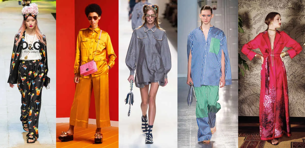 Looks from L-R: Dolce & Gabbana, Bally, Fendi, Ports 1961 and For Restless Sleepers. Photos: Imaxtree, Courtesy of Bally, Imaxtree (3)