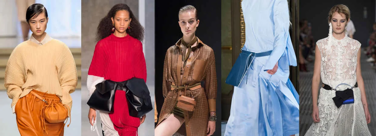 Looks from L-R: Jil Sander, Marni, Tod's, Colangelo and No. 21. Photos: Imaxtree
