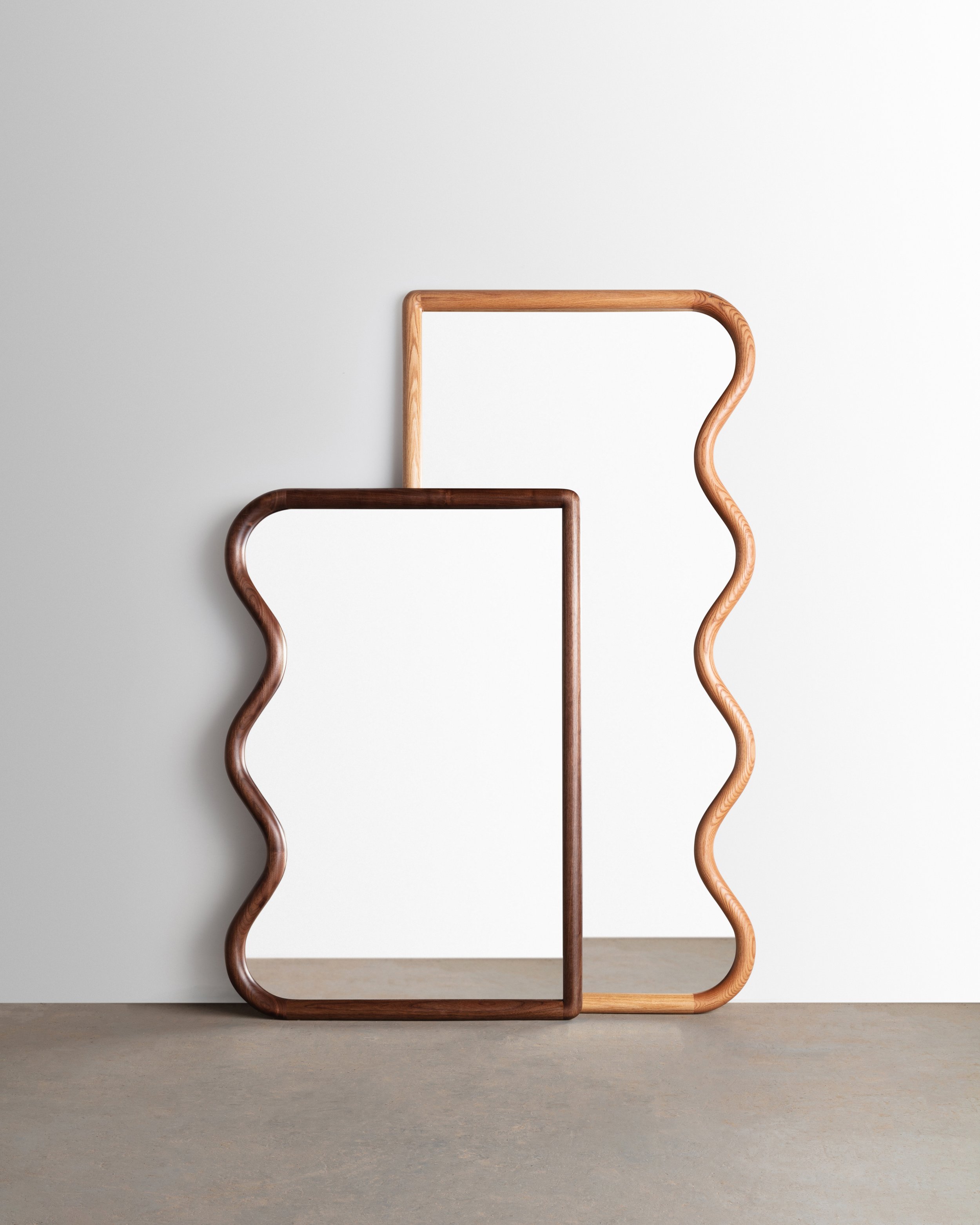 Squiggle Mirror Full Length Oak — Christopher Miano