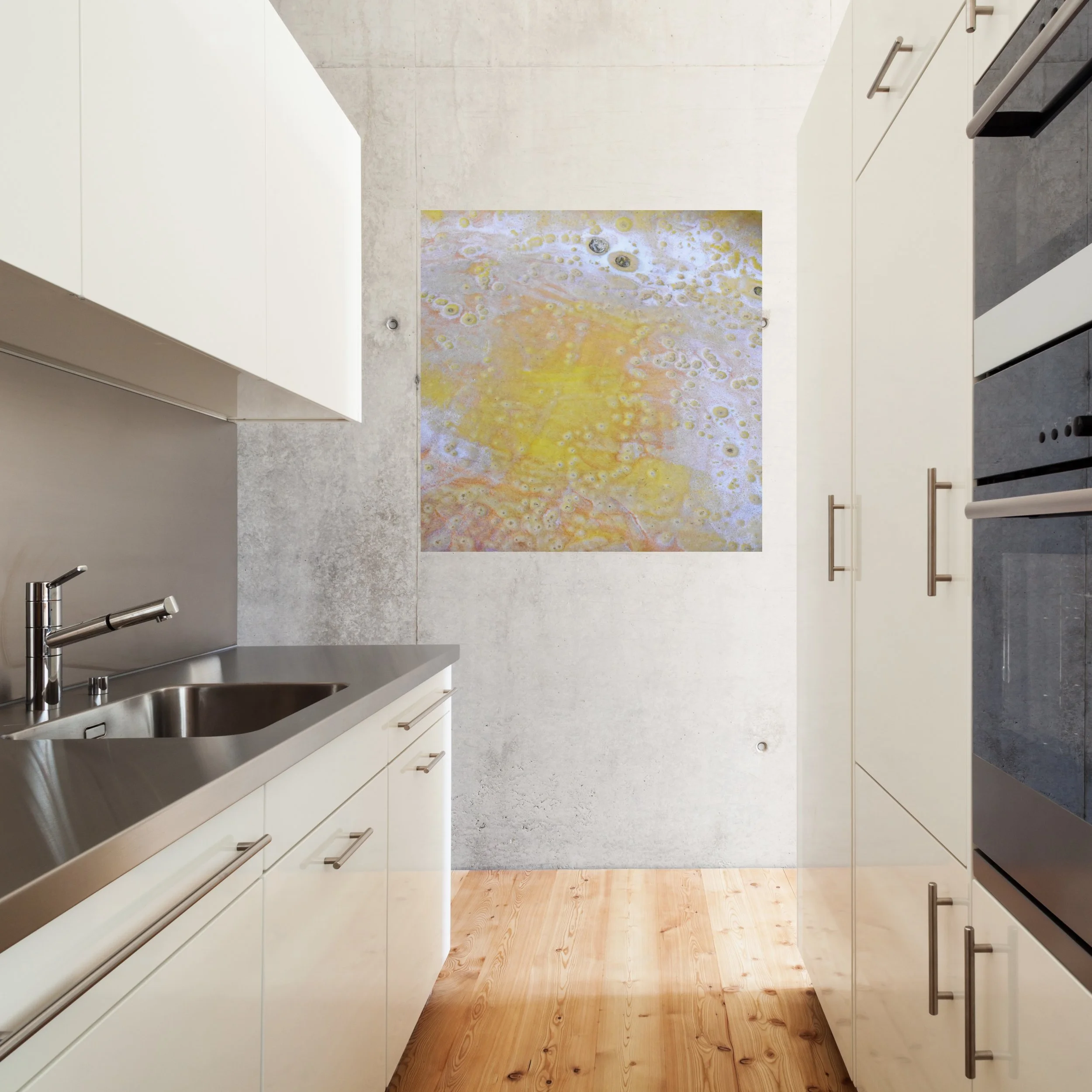 3. v2 Yellow and white square modern canvas print in kitchen Maggie Minor Designs.jpg