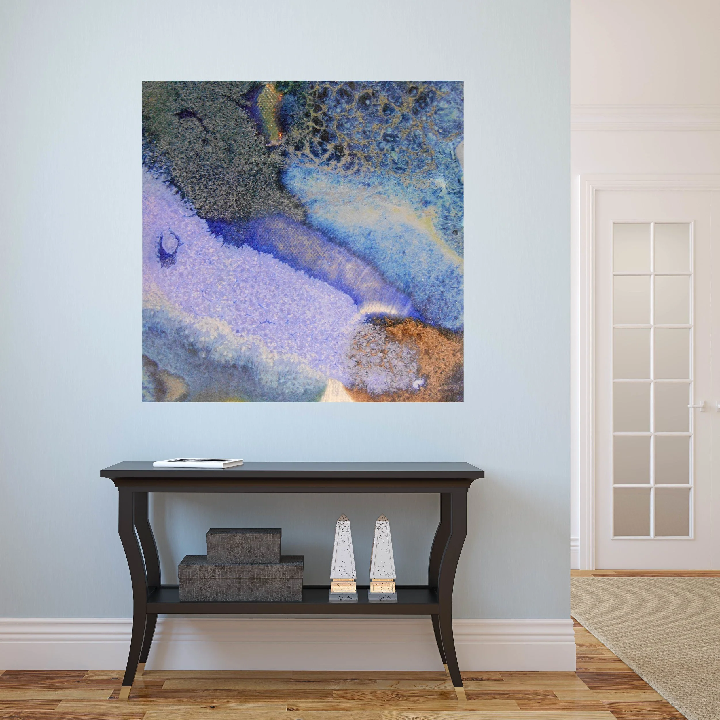 42. v1 Purple and Black Abstract Canvas Print in Hallway Maggie Minor Designs.jpg