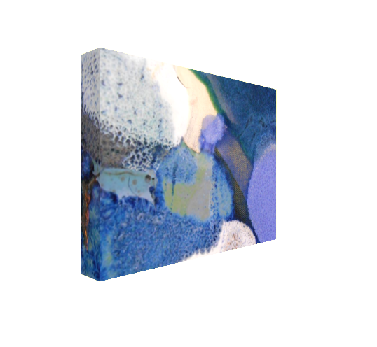 #43 White and Blue Abstract Canvas Print Maggie Minor Designs.png