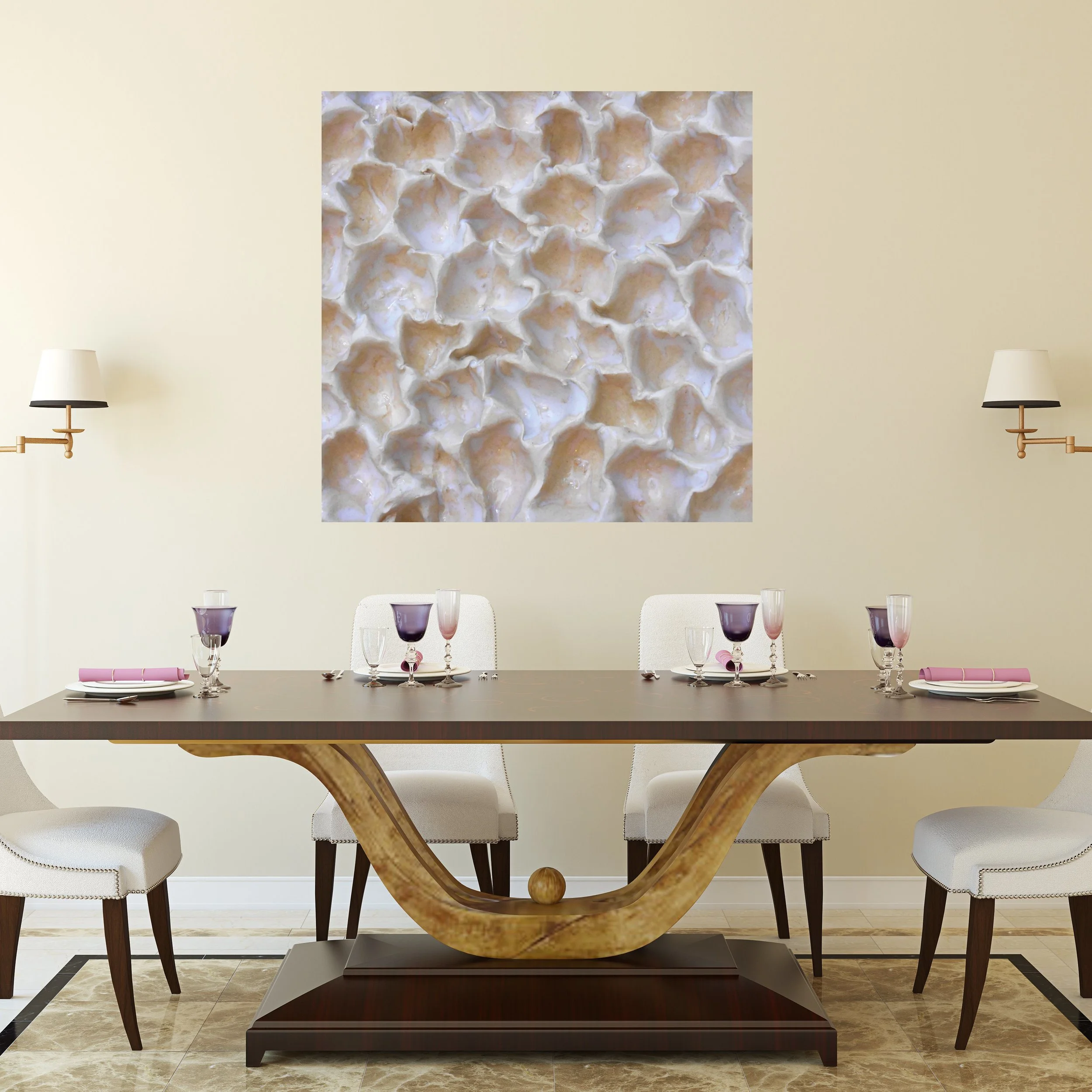 1. beige and white abstract canvas artwork in dining room Maggie Minor Designs.jpg