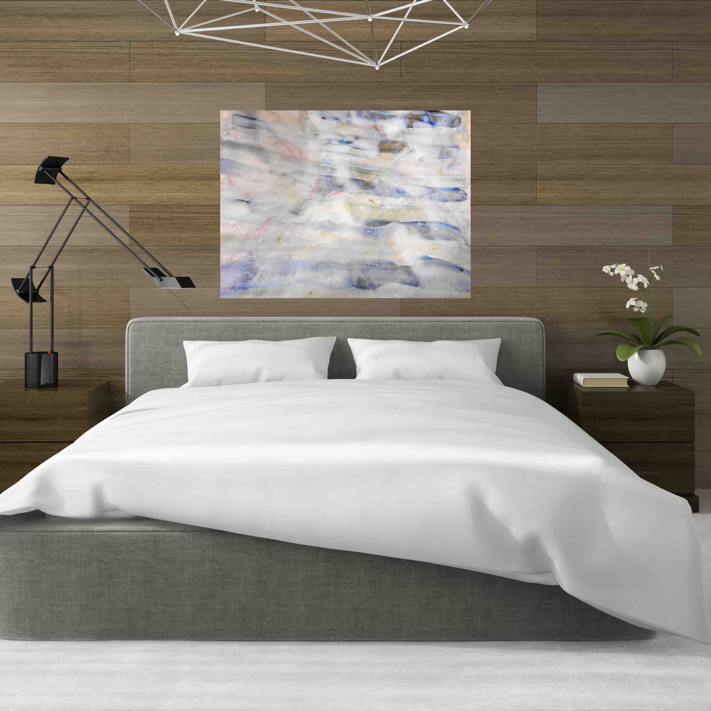 51. blue and white abstract canvas print in bedroom maggie minor designs.jpg