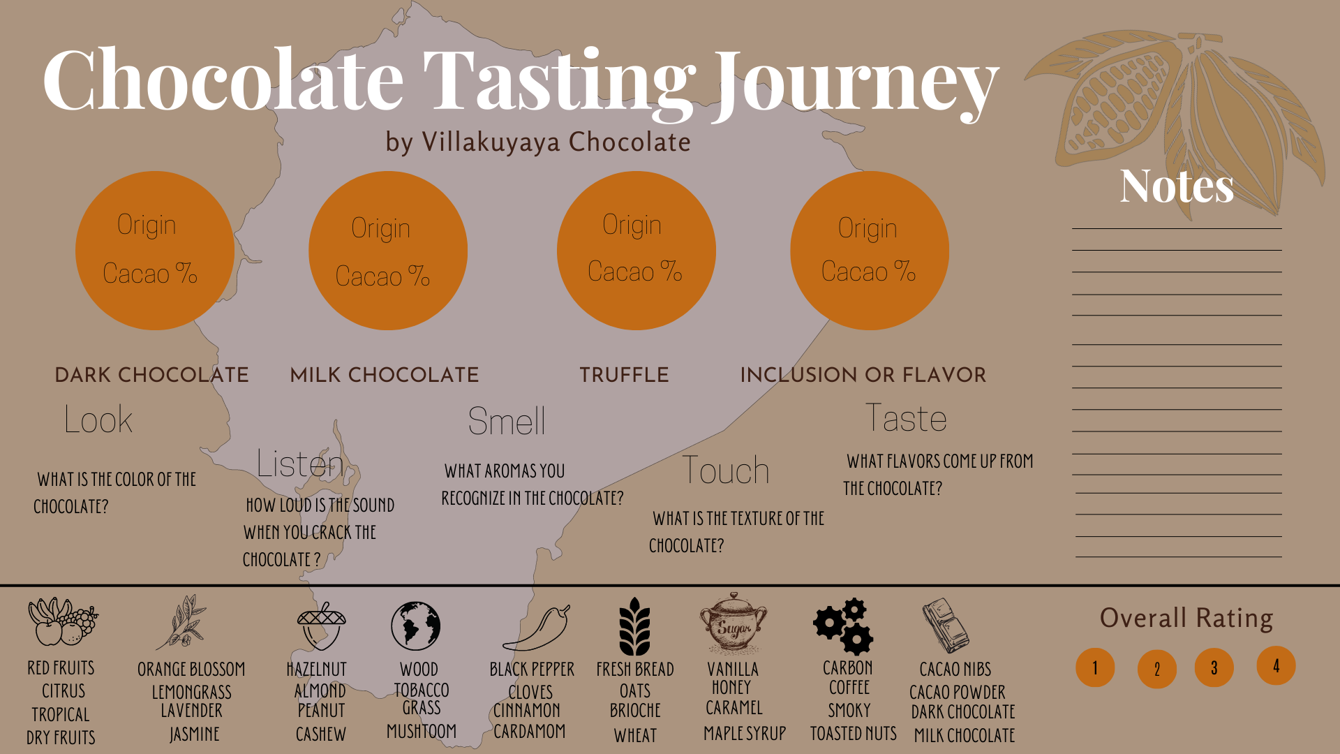 Flavors and Aromas from Ecuador Virtual Sensory Chocolate Tasting