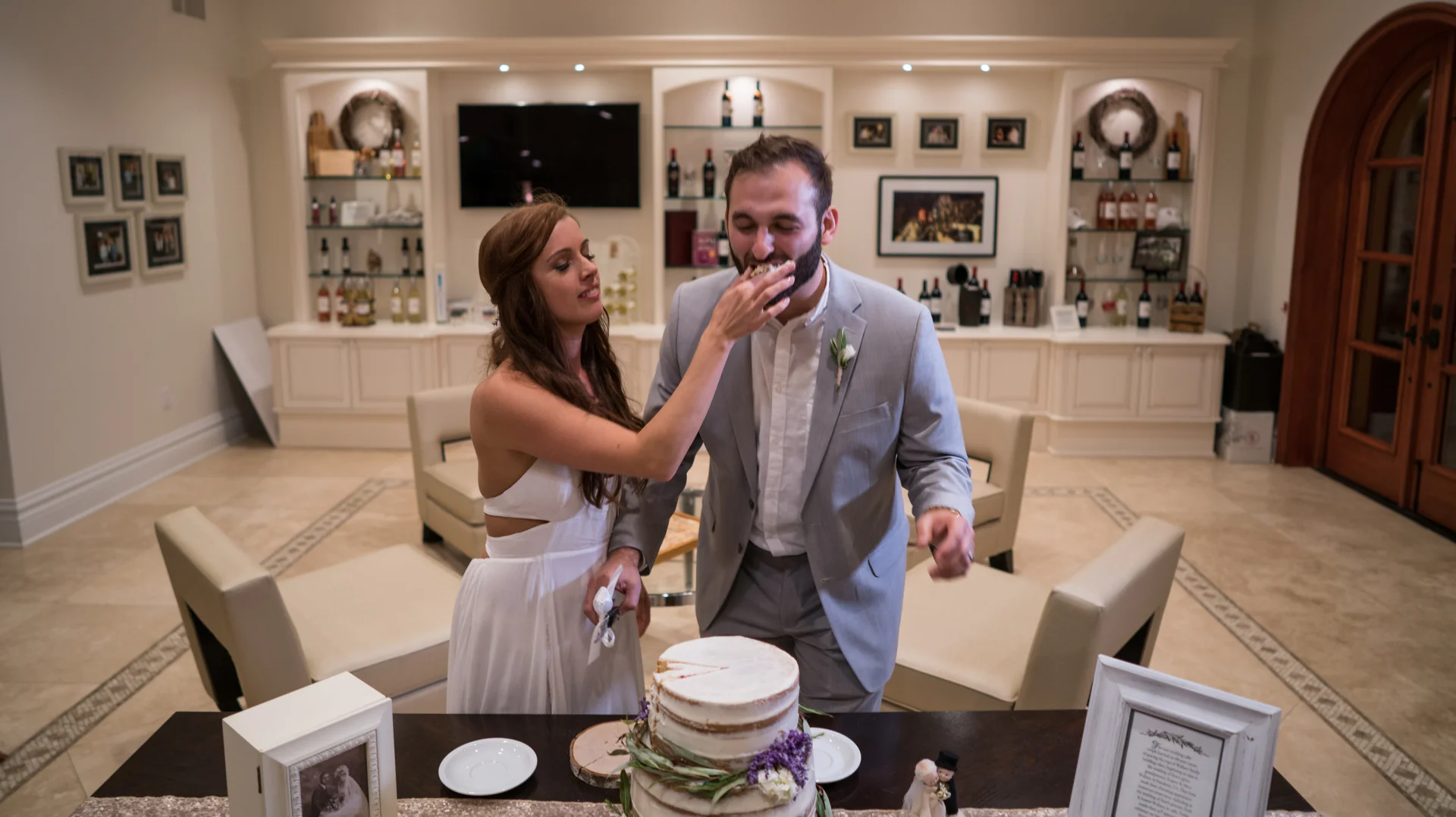 When the bride doesn't wanna wait to start dancing. 