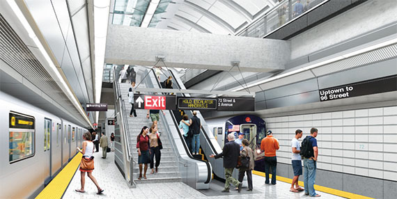Rendering of the Second Avenue Subway