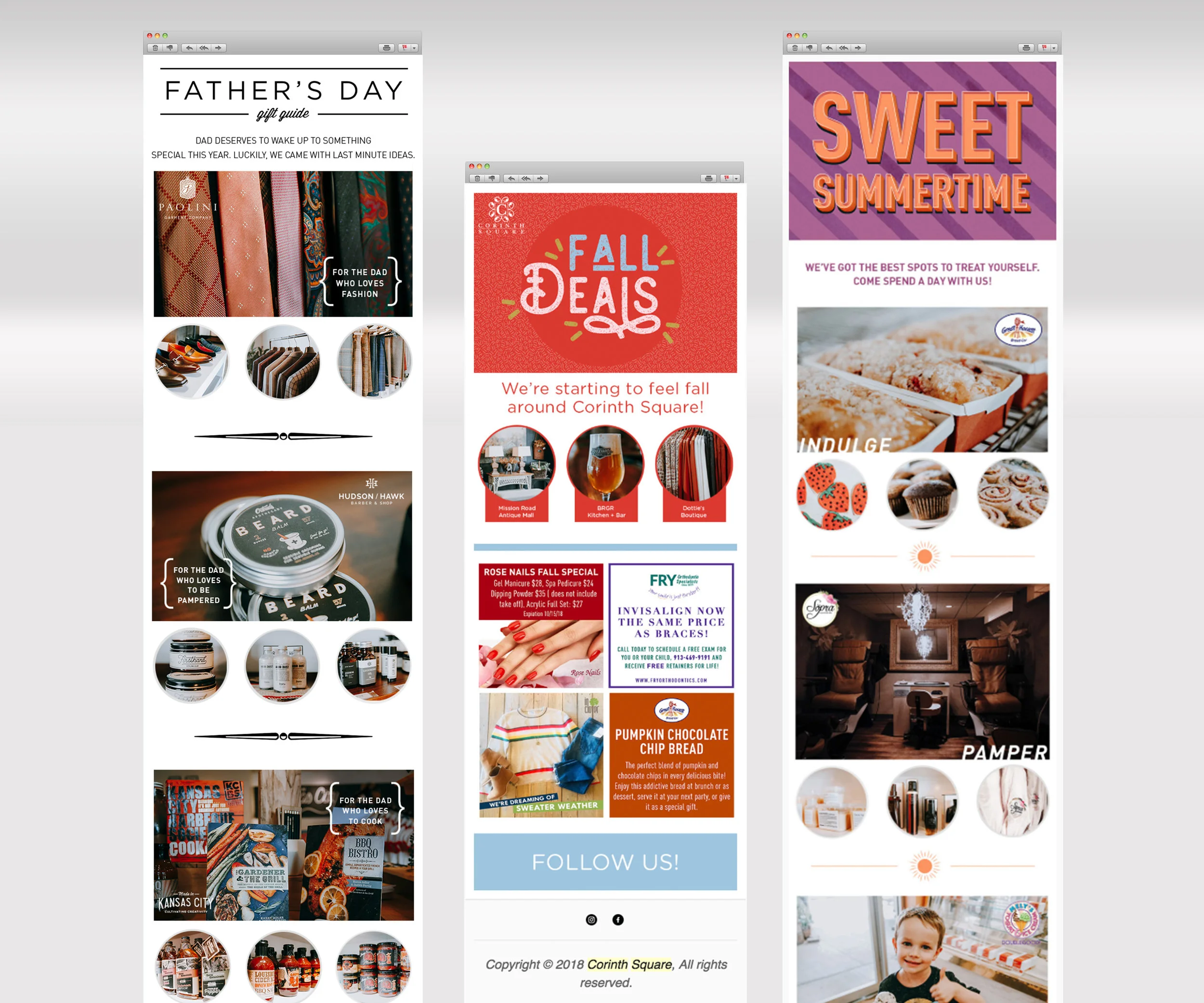  Corinth Square email designs 