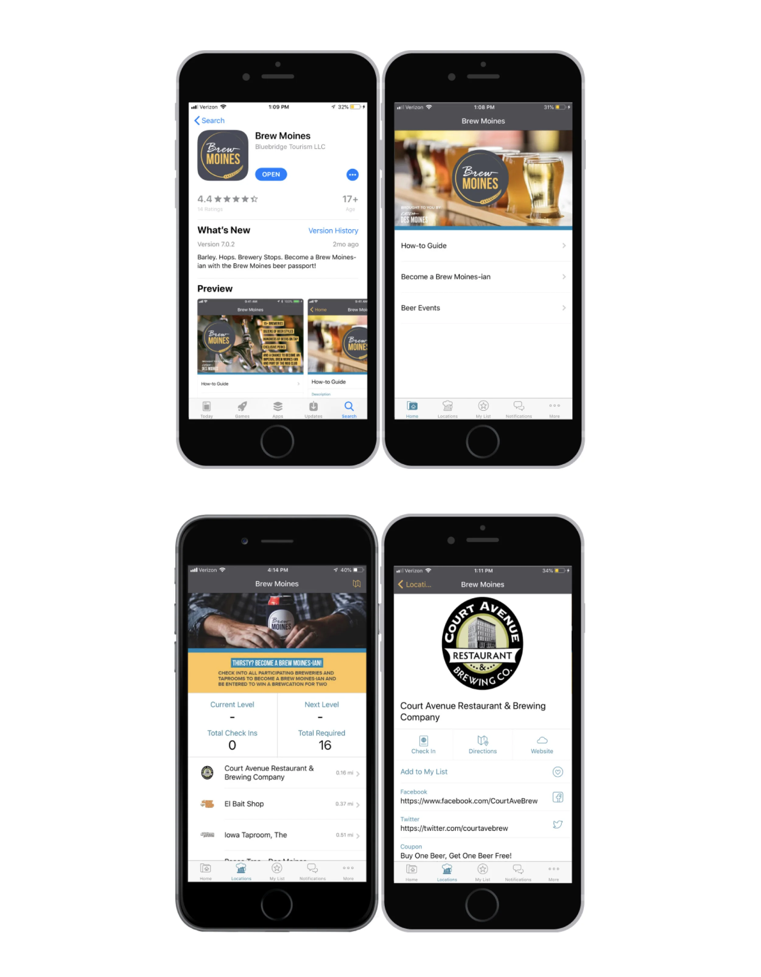  Since COVID-19 hit, we had to creatively think quick! Thankfully, local breweries offer to-go drinks. Below are digital ads I created, promoting the to-go aspect of Brew Moines. These were posted on the Catch Des Moines website. 