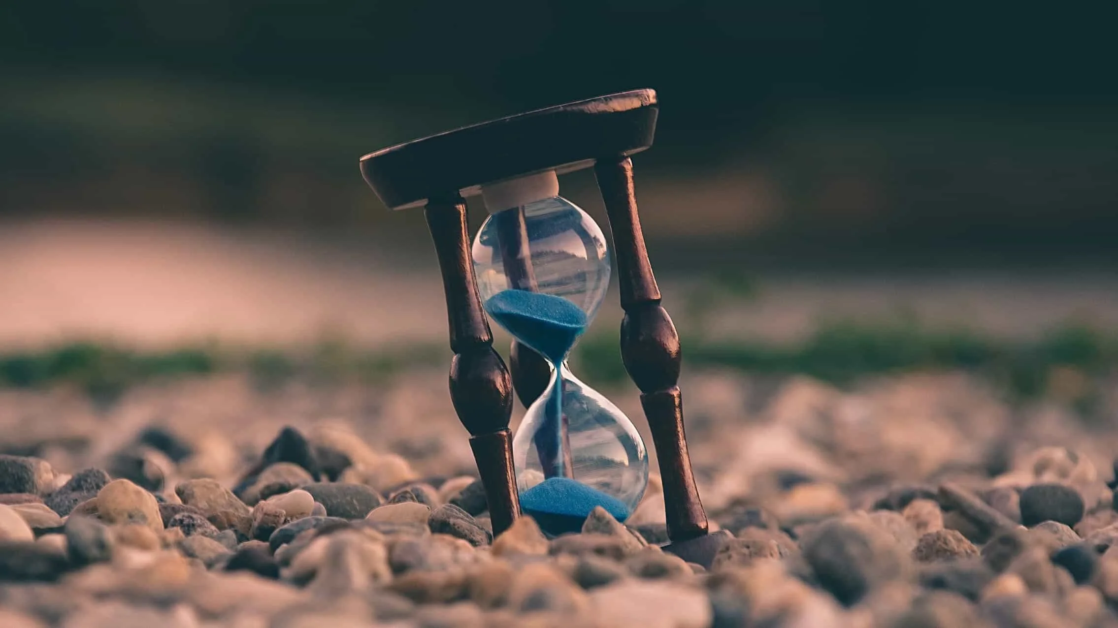 Sanduhr auf dem Boden