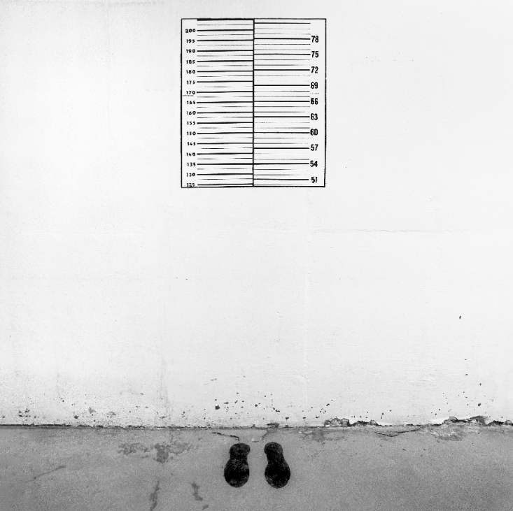 “PRE-EXECUTION MUGSHOT MARKERS, DEATH ROW, PENITENTIARY OF NEW MEXICO“ BY BRETT LEIGH DICKS