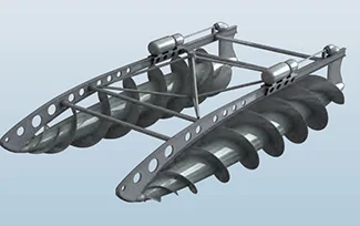 Pitre hydrokinetic Auger Turbine (PAT)™ or (IAT) for Hydrokinetic Power Generation ™ Breakthrough advancements in turbine technology, capable of capturing the potential energy in flowing water with greater efficiency than has been traditionally possible. These unique turbine technologies make substantial power generation more portable, with low maintenance and minimal environmental impacts. Precision design accelerates water flow across greater surface area in the blade system Low impact on aquatic life and other environmental concerns Capable of generating electricity at low water flow rates Resilient to debris and resistant to fouling Ready for use with internal or external generators Can be operated either partially or fully submerged Multiple units can be deployed together to create a floating power plant Virtually carbon neutral, with no CO2 or other greenhouse gas emissions