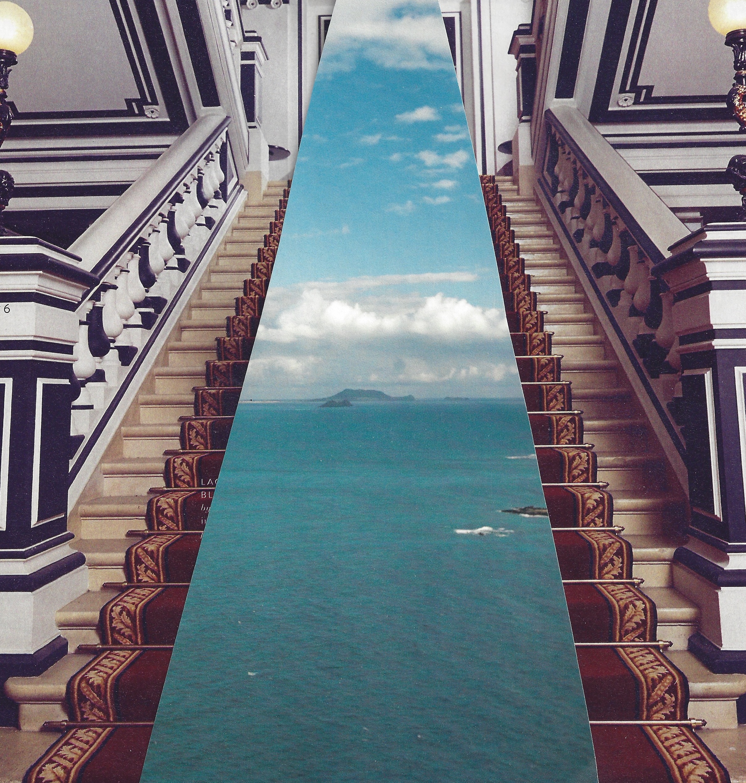 'stairway to something' analog collage