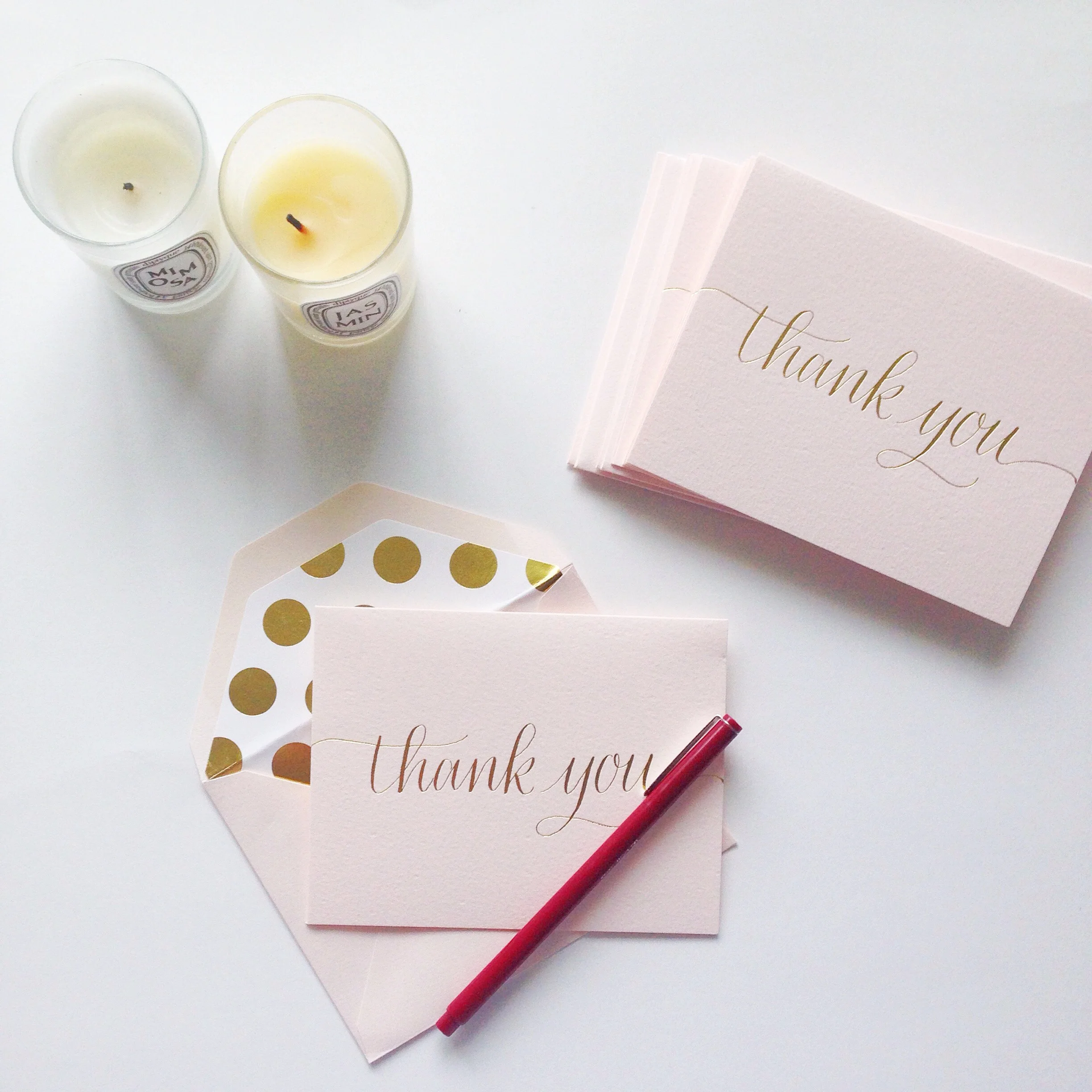 Sending thank you notes after christmas (from sugar paper)