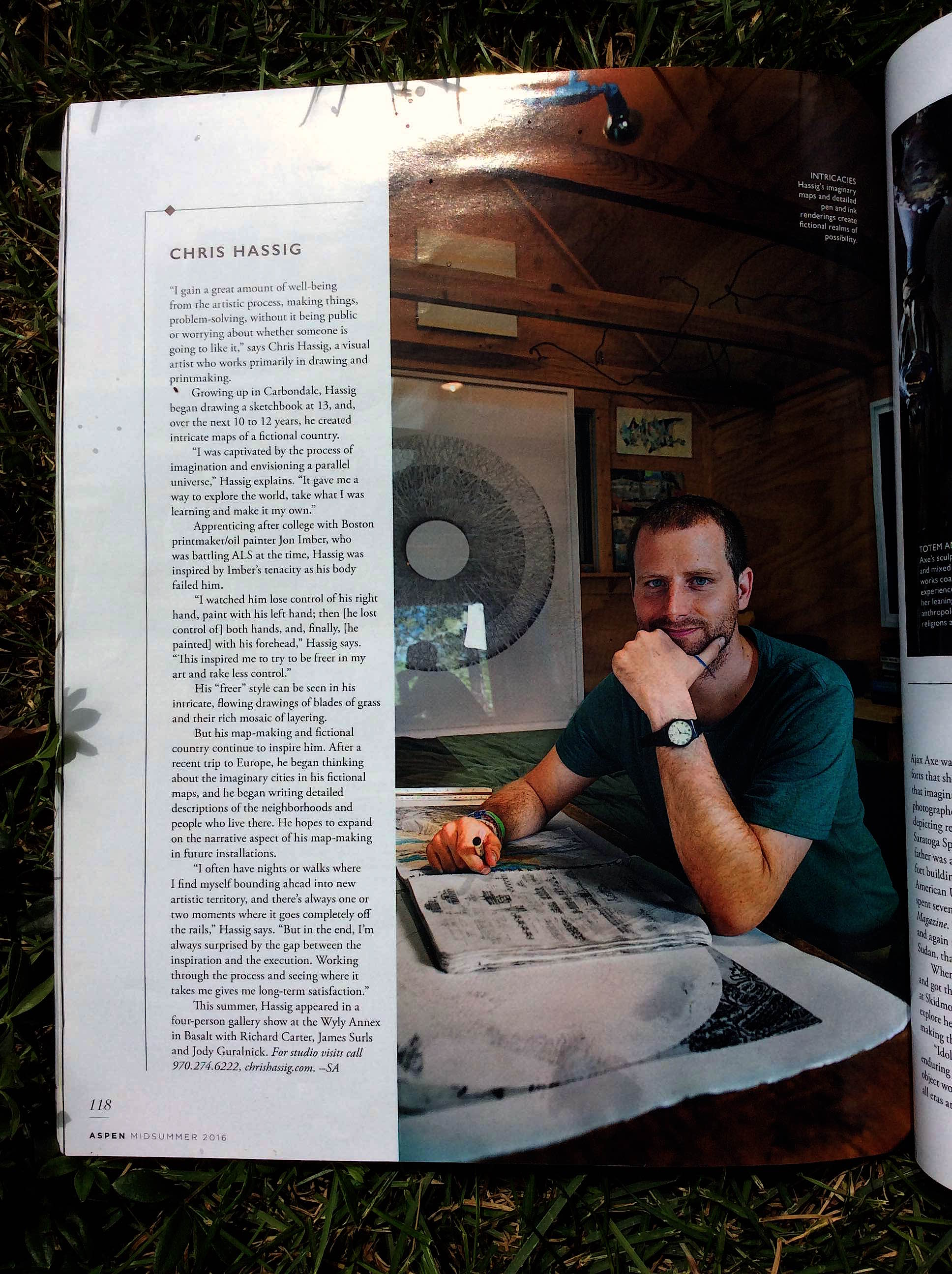 It included an image of my studio and a quick interview with me