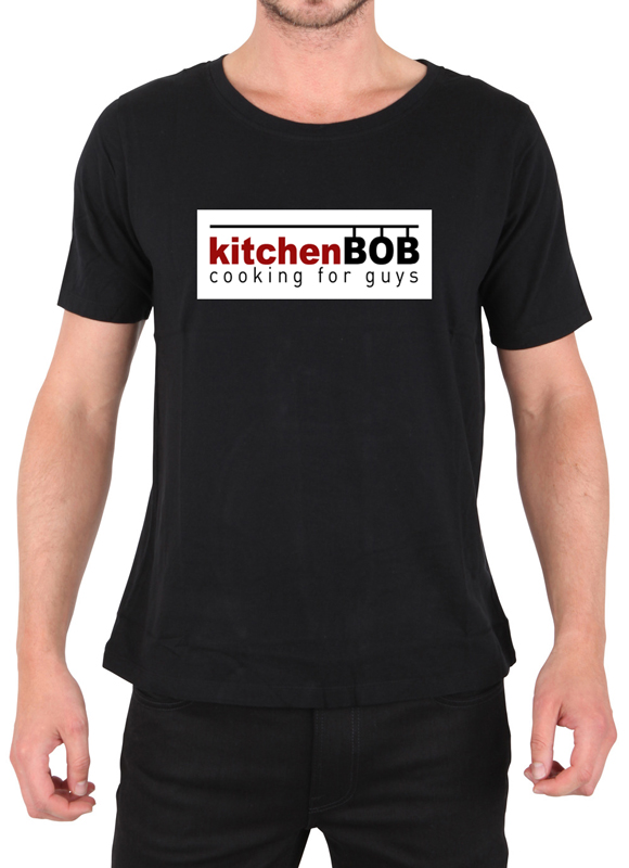 Black kitchenBOB cooking t-shirt - ONLY $29.99 (shipping/taxes included in the US)
