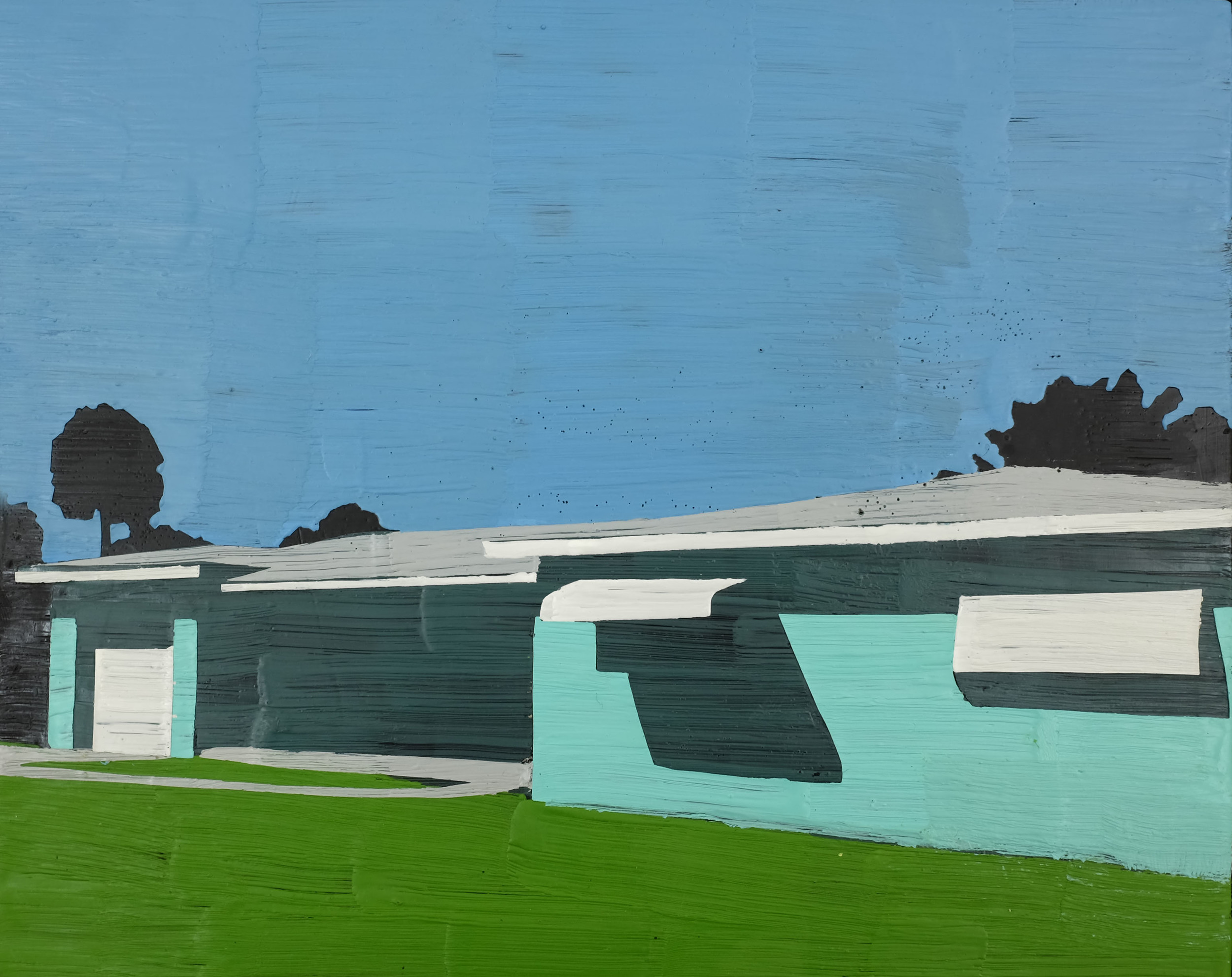 Teal house