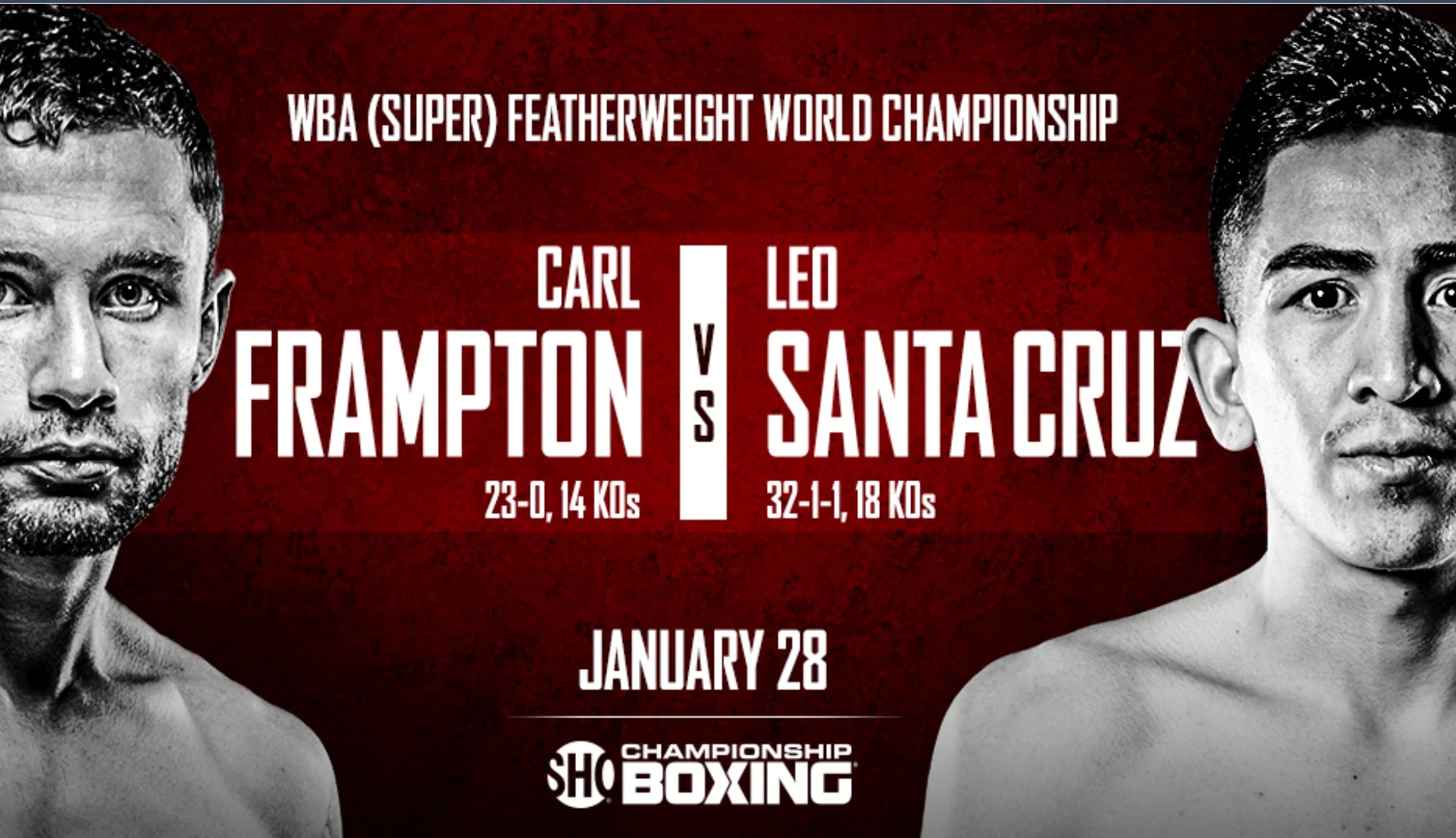 Carl Frampton vs. Leo Santa Cruz II will take place on January 28th. Photo: Showtime Sports