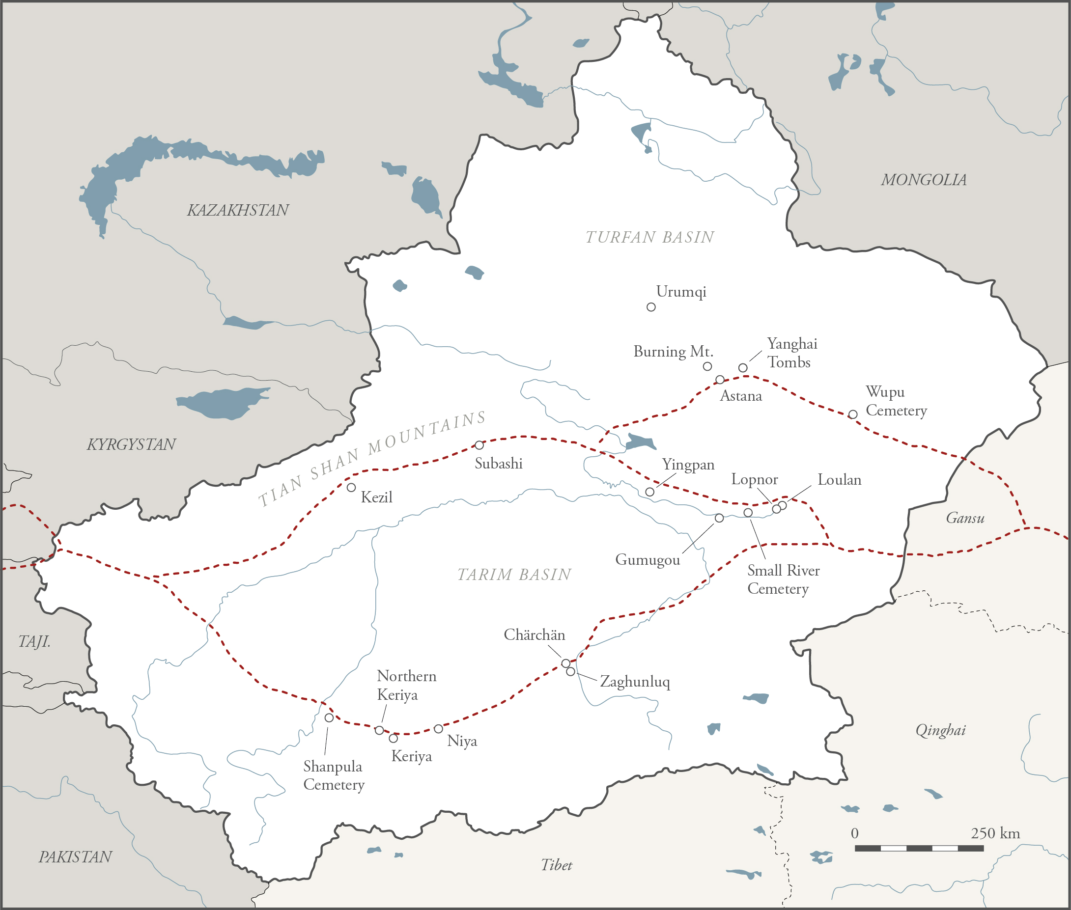   Map of Xinjiang Province  Adobe Illustrator 