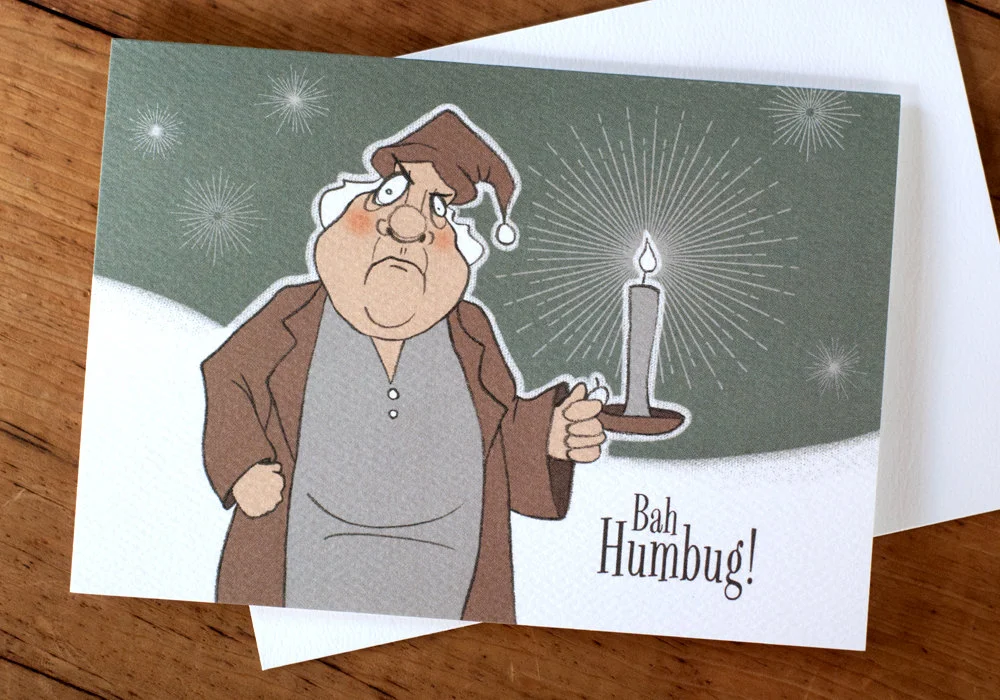 Scrooge greeting card (3.x5x5”)