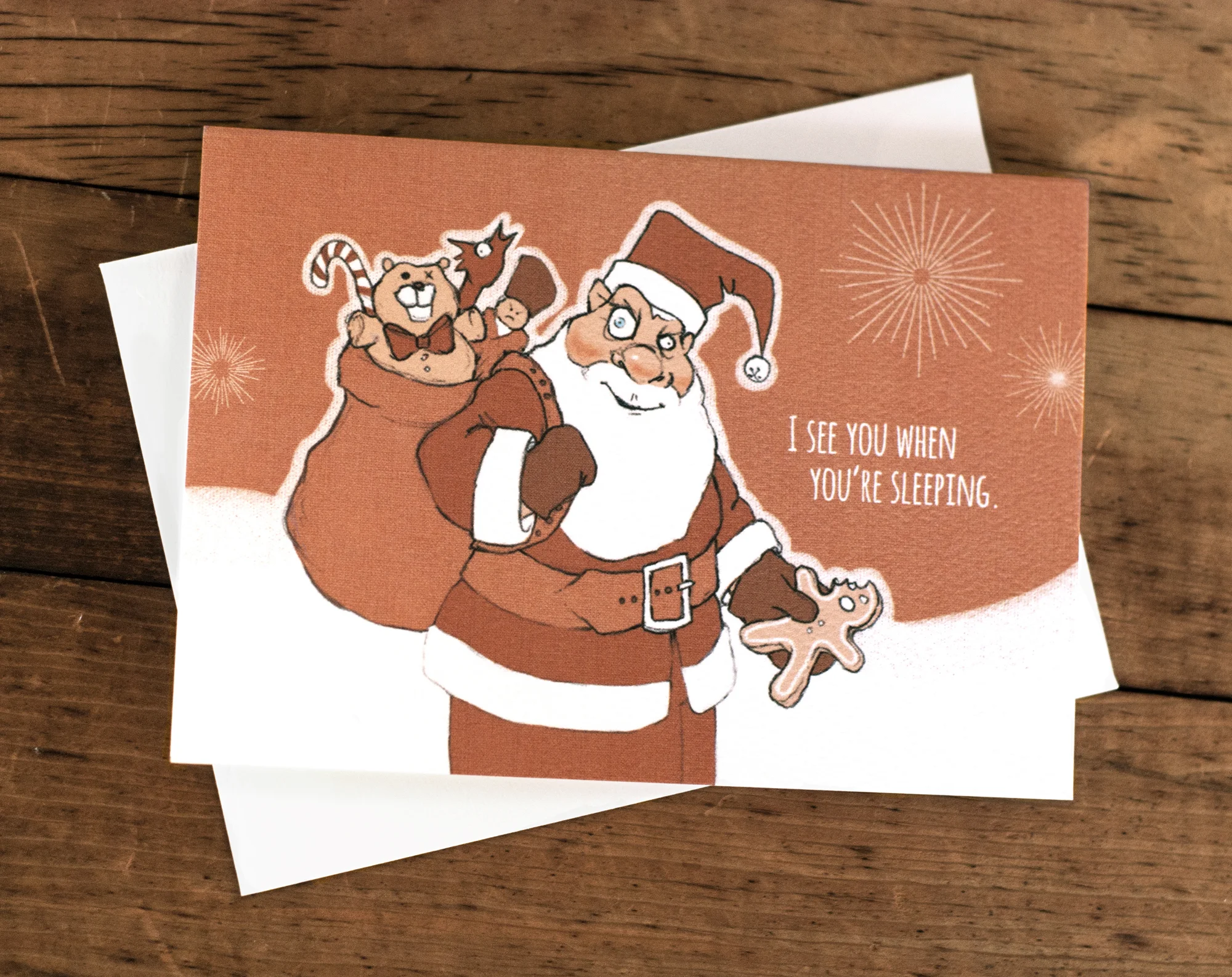  Santa greeting card (3.x5x5”) 