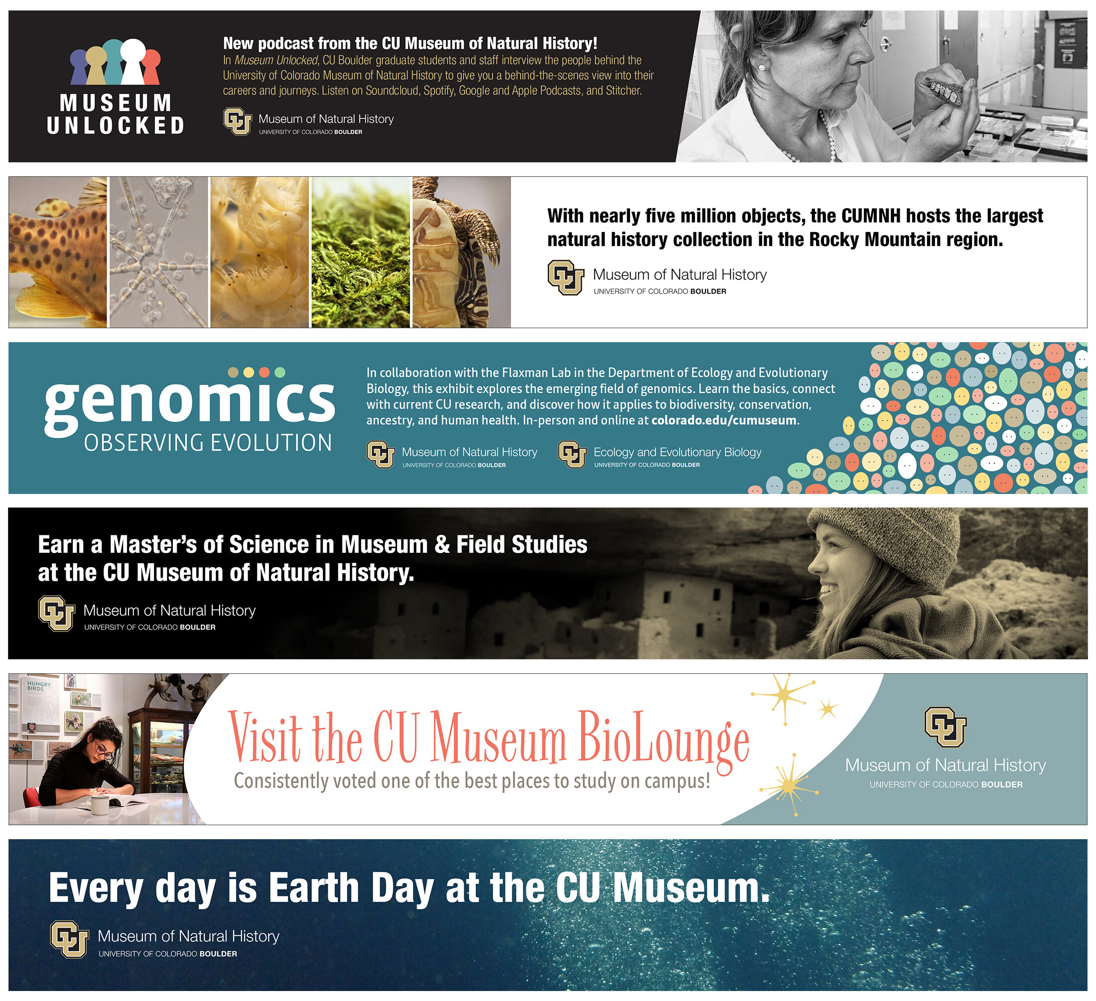   Jumbo Digital Banners  University of Colorado Natural History Museum Adobe Photoshop 