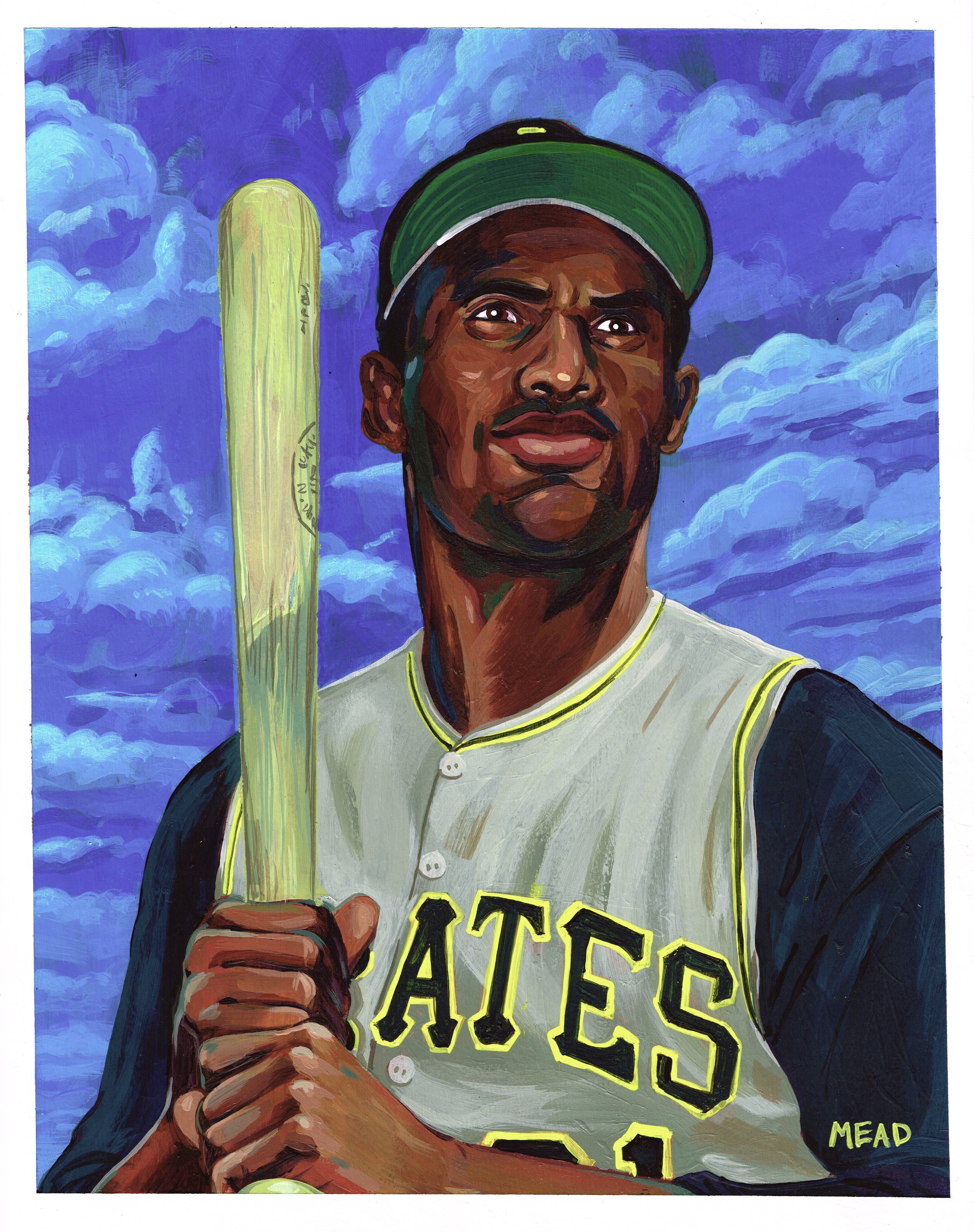 Roberto Clemente Portrait w border.jpeg