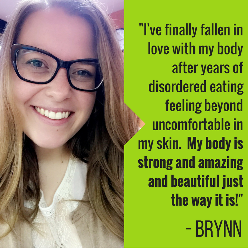 I've finally fallen in love with my body after years of disordered eating feeling beyond uncomfortable in my skin. My body is strong and amazing and beautiful just the way it is! @ brynn_ash