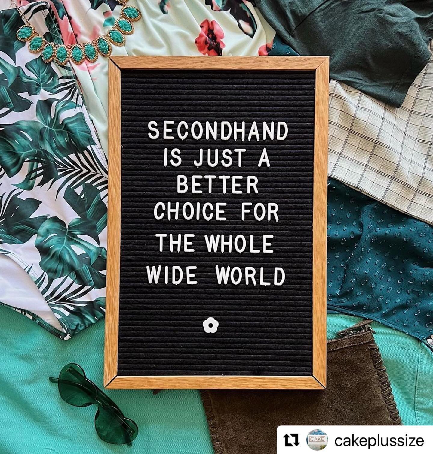 An aspect of my business I&rsquo;m so proud of&hellip; Making resale/thrift/secondhand shopping more possible for fat folks in our little corner of the world. 💕🌍🥰♻️

#Repost @cakeplussize: 
Secondhand is just a better choice for the whole wide wor