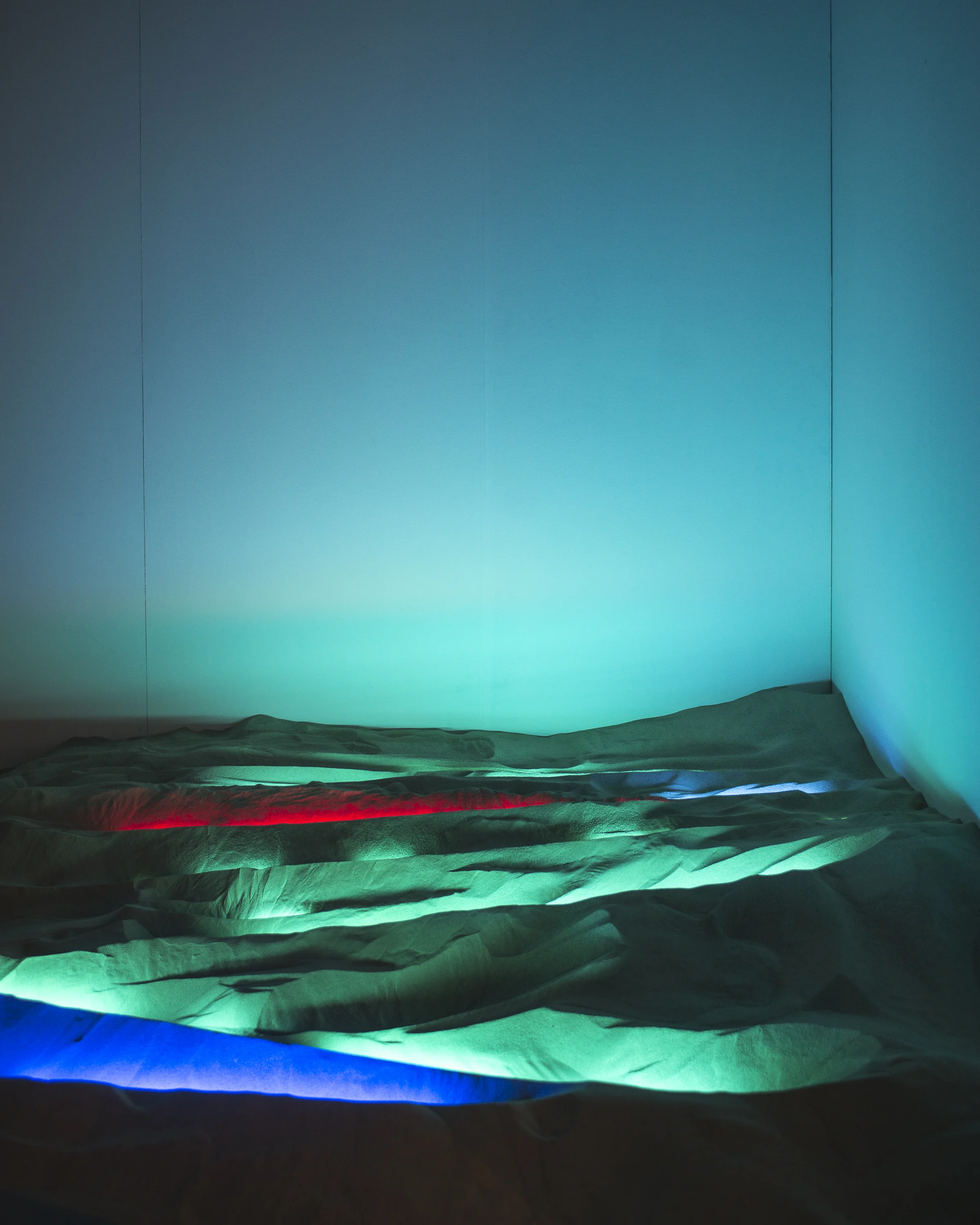 Laddie John Dill L.A. Art Show 2017 Sand, neon gas, glass tubing Photo Courtesy Ace Gallery