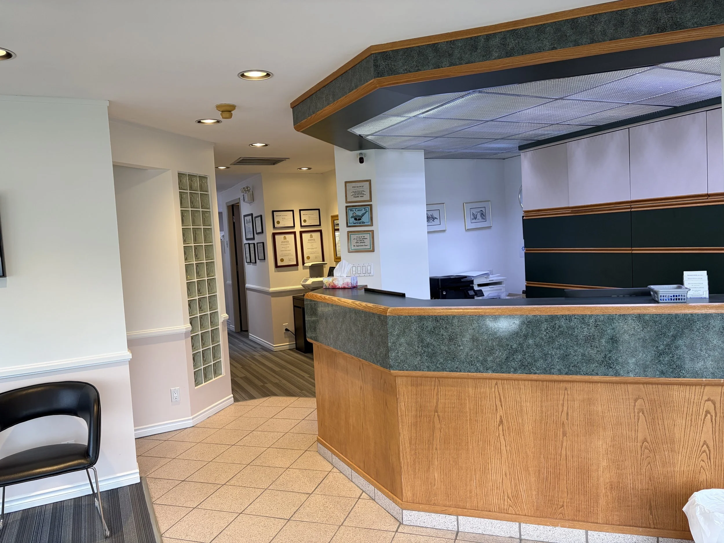 Reception area at Seafair Dental in Richmond, BC