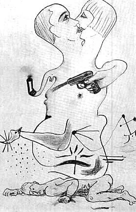 "Exquisite Corpse," by Man Ray, Yves Tanguy, Joan Miro & Max Morise