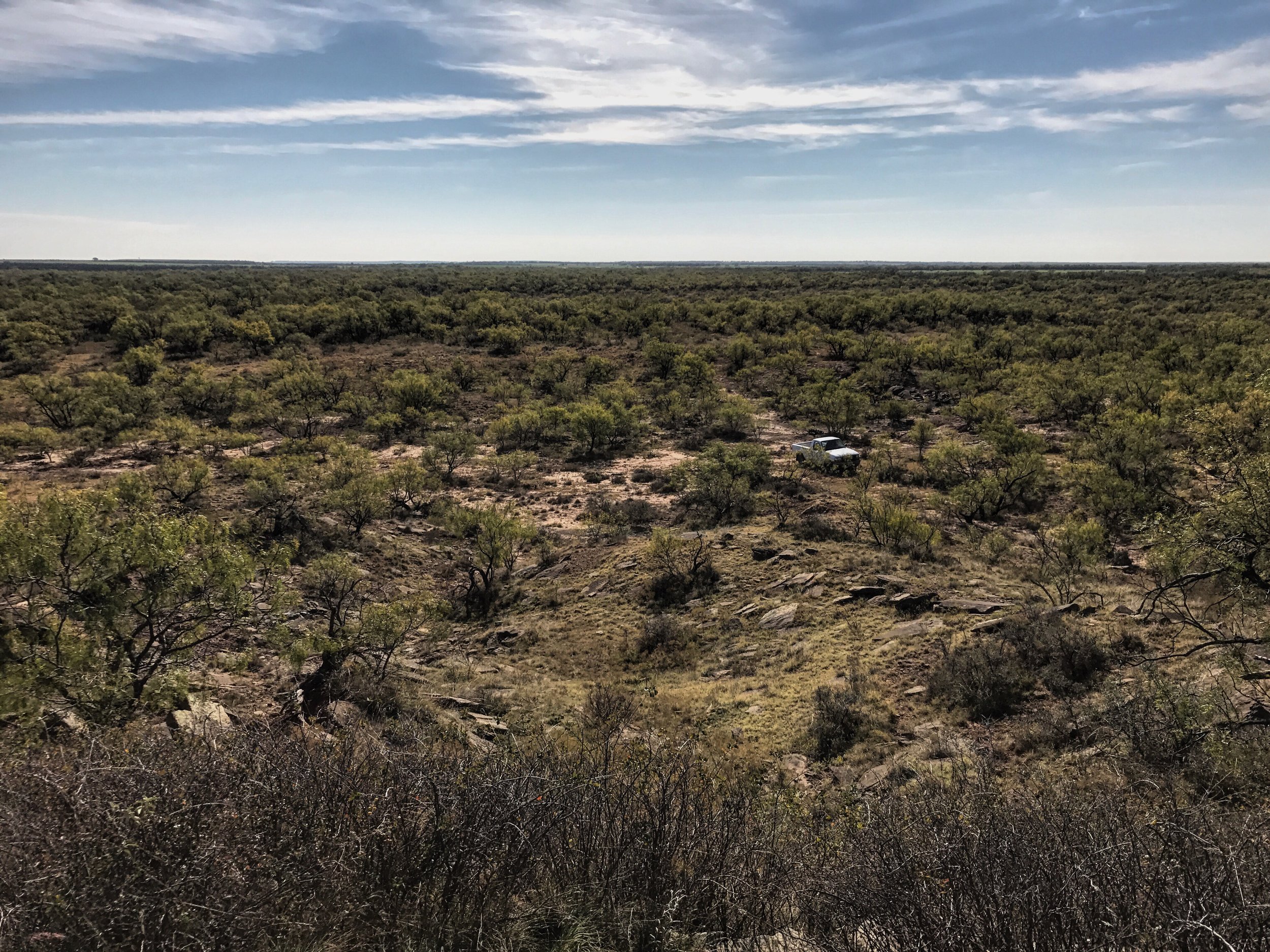 Looking south from atop the ridge