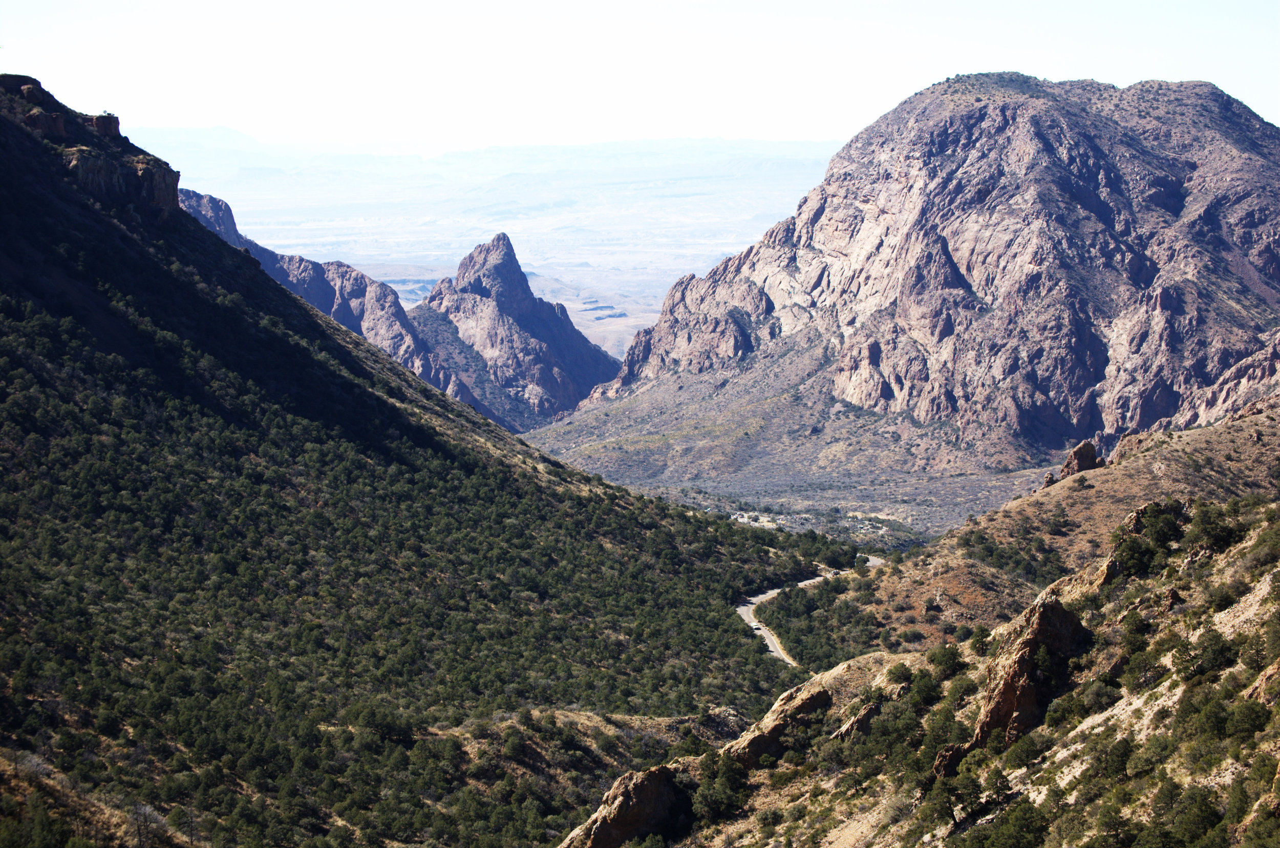 Panther Pass with The Window in the background, Chisos Mountains