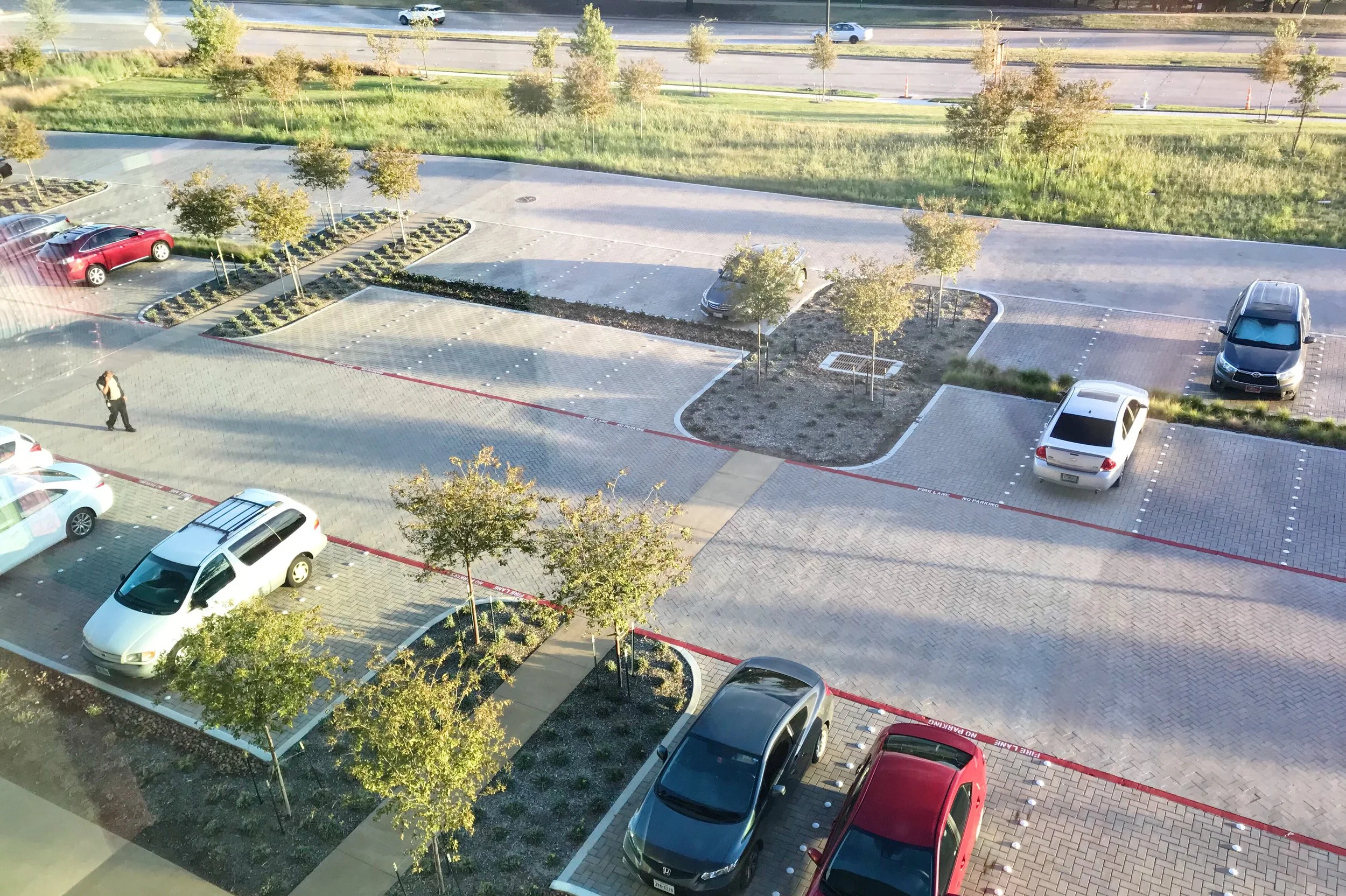 Guest parking lot at entrance