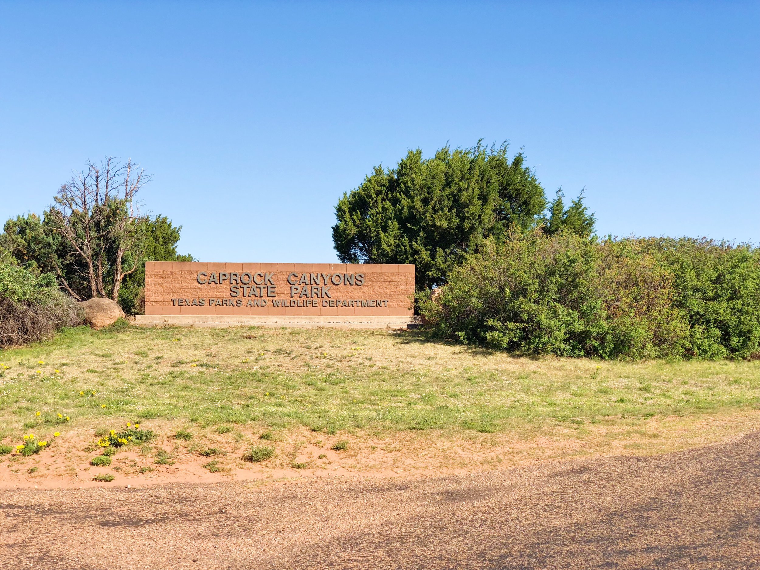 Entry gate to Caprock Canyons State Park, Briscoe County, Texas