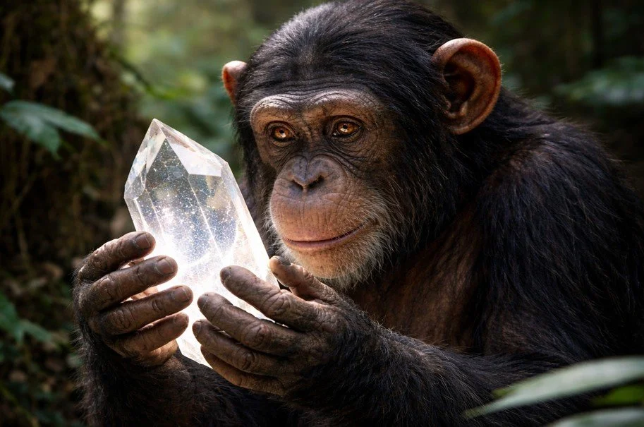 Why Are Chimpanzees So Fascinated by Crystals?