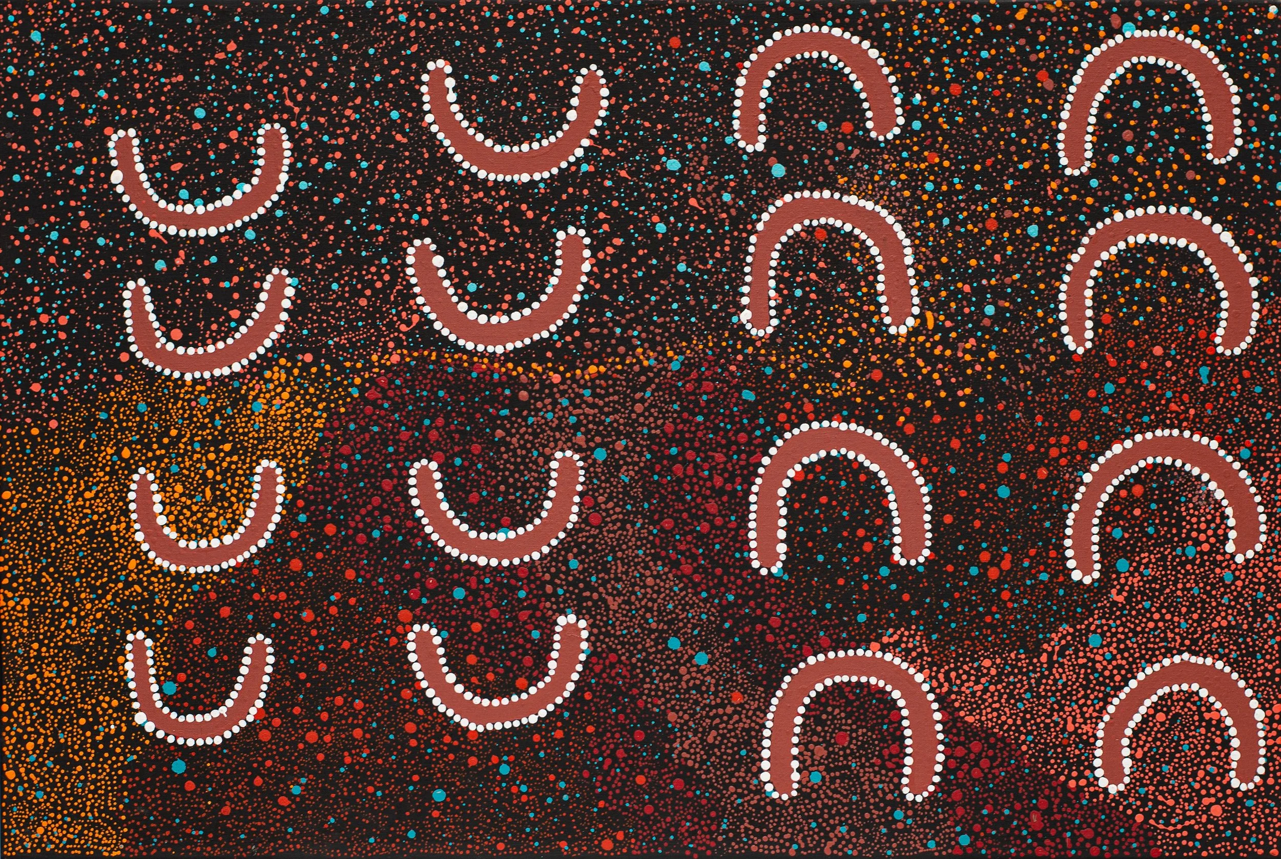 Lloyd Jampijinpa Brown - Yankirri Jukurrpa (Emu Dreaming) - Ngarlikirlangu - 91 x 61 cm - 2094/21