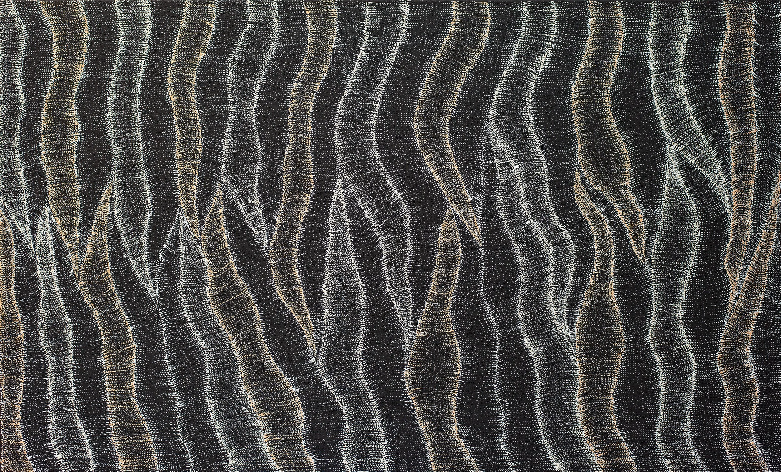 Debbie Napaljarri Brown - Wanakiji Jukurrpa (Bush Tomato Dreaming) - 152 x 91 cm - 1224/23ny