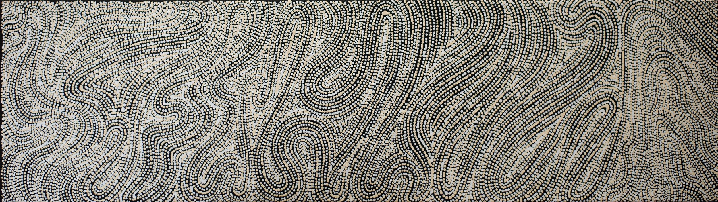 Valda Napangardi Granites - Mina Mina Jukurrpa (Mina Mina Dreaming) - 107 x 30 cm- 1450/25