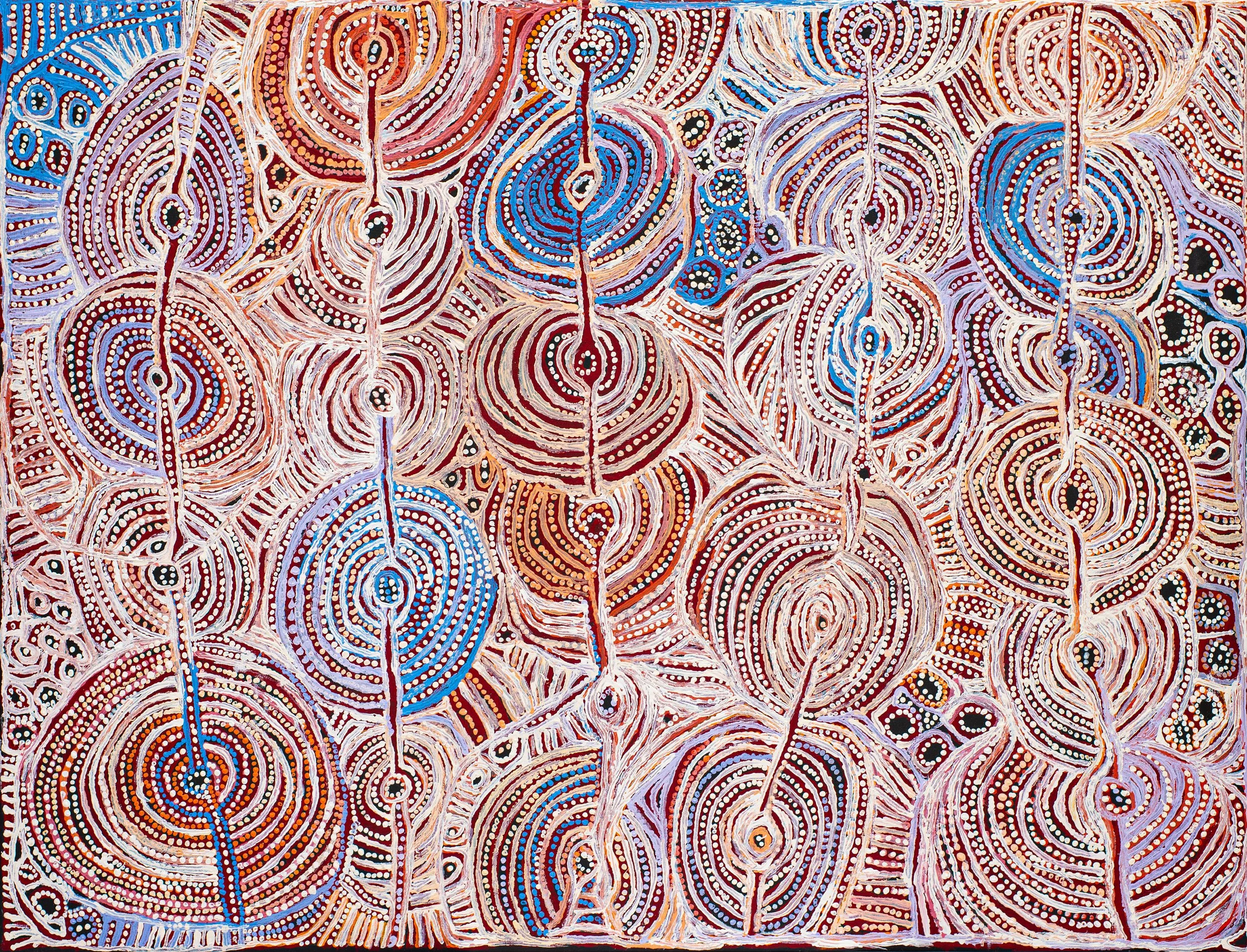 Maringka Burton - Anamaruku Tjuta (Many Caterpillars) - 122 x 91 cm - 253-25