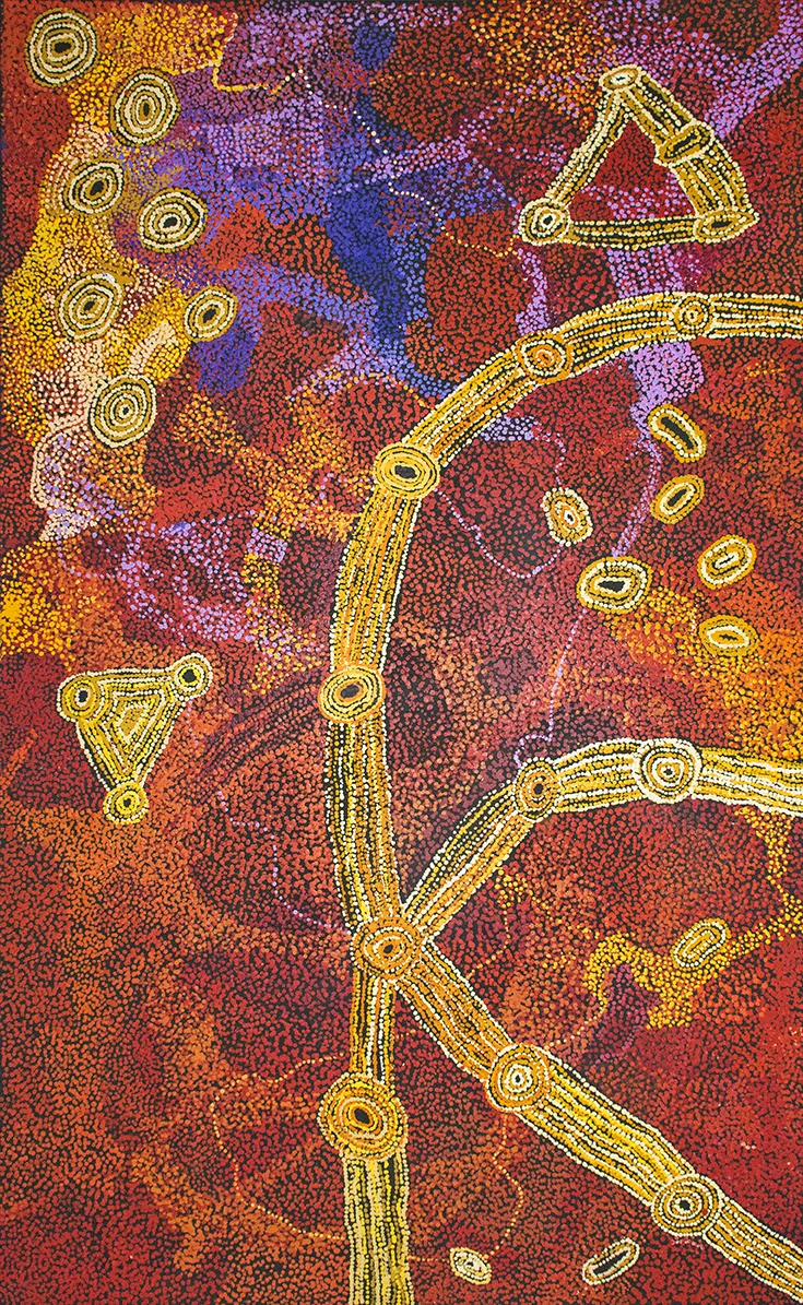Sylvia Kanytjupai Ken - Seven sisters dreaming - 152 x 198 cm (sold)