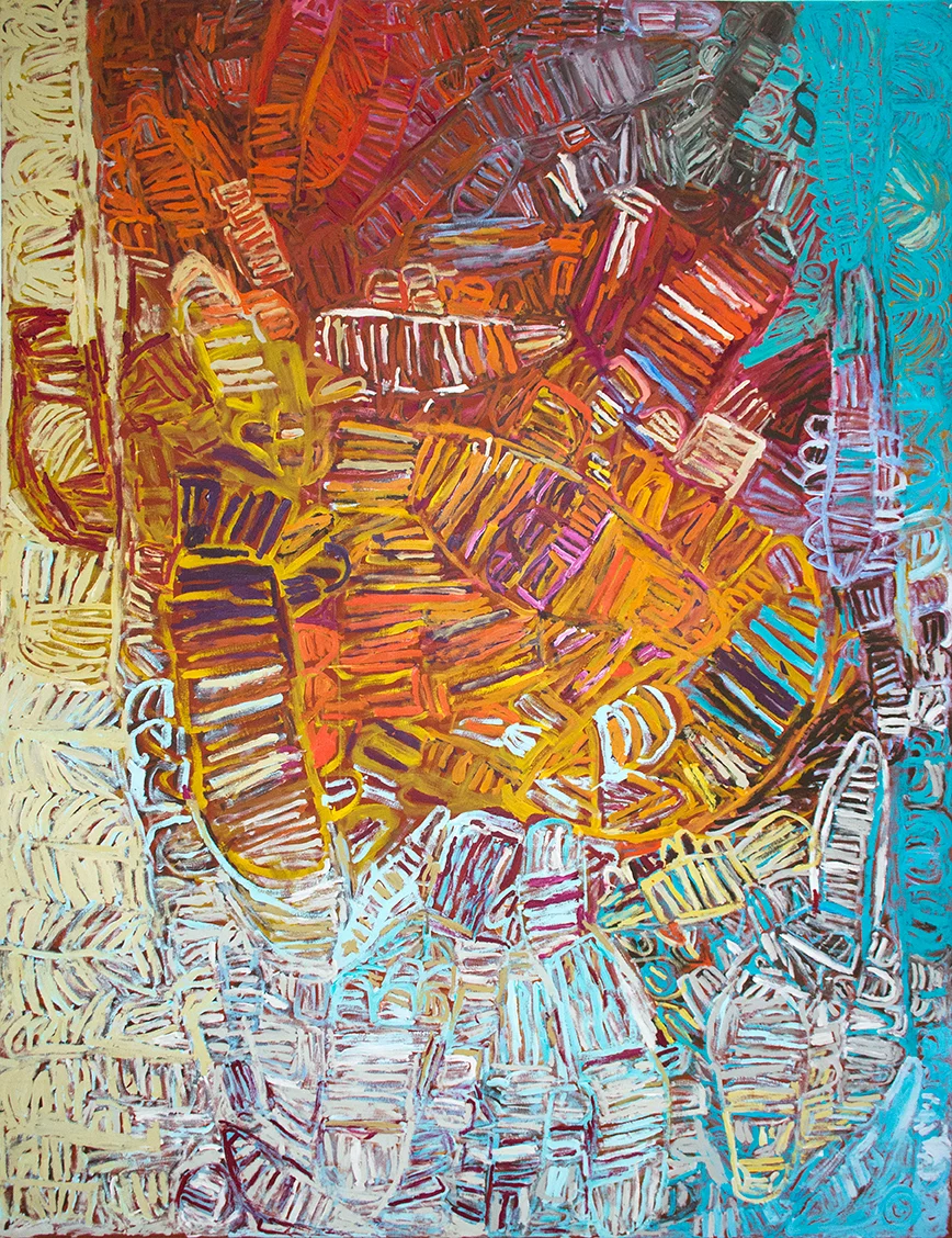 Sonia Kurarra - Martuwarra - 240 x 180 cm (sold)